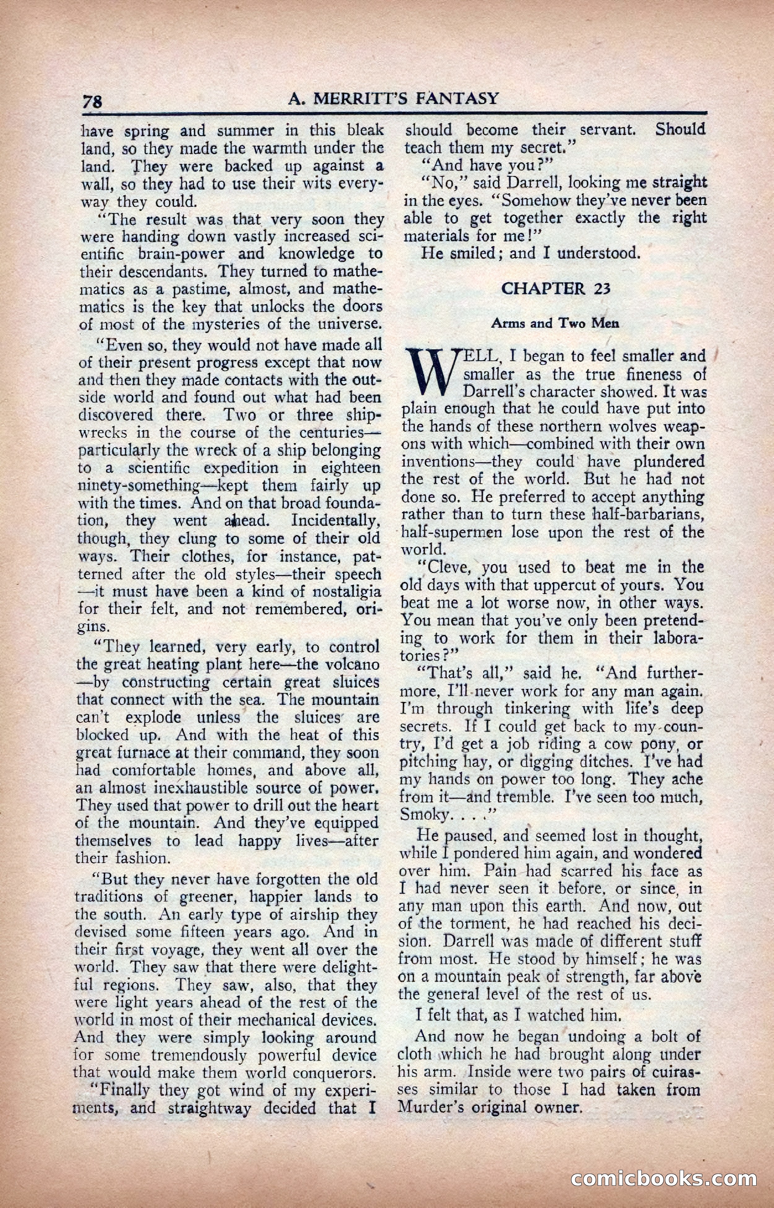 A. Merritt's Fantasy Magazine, February 1950 — page 78 of 134