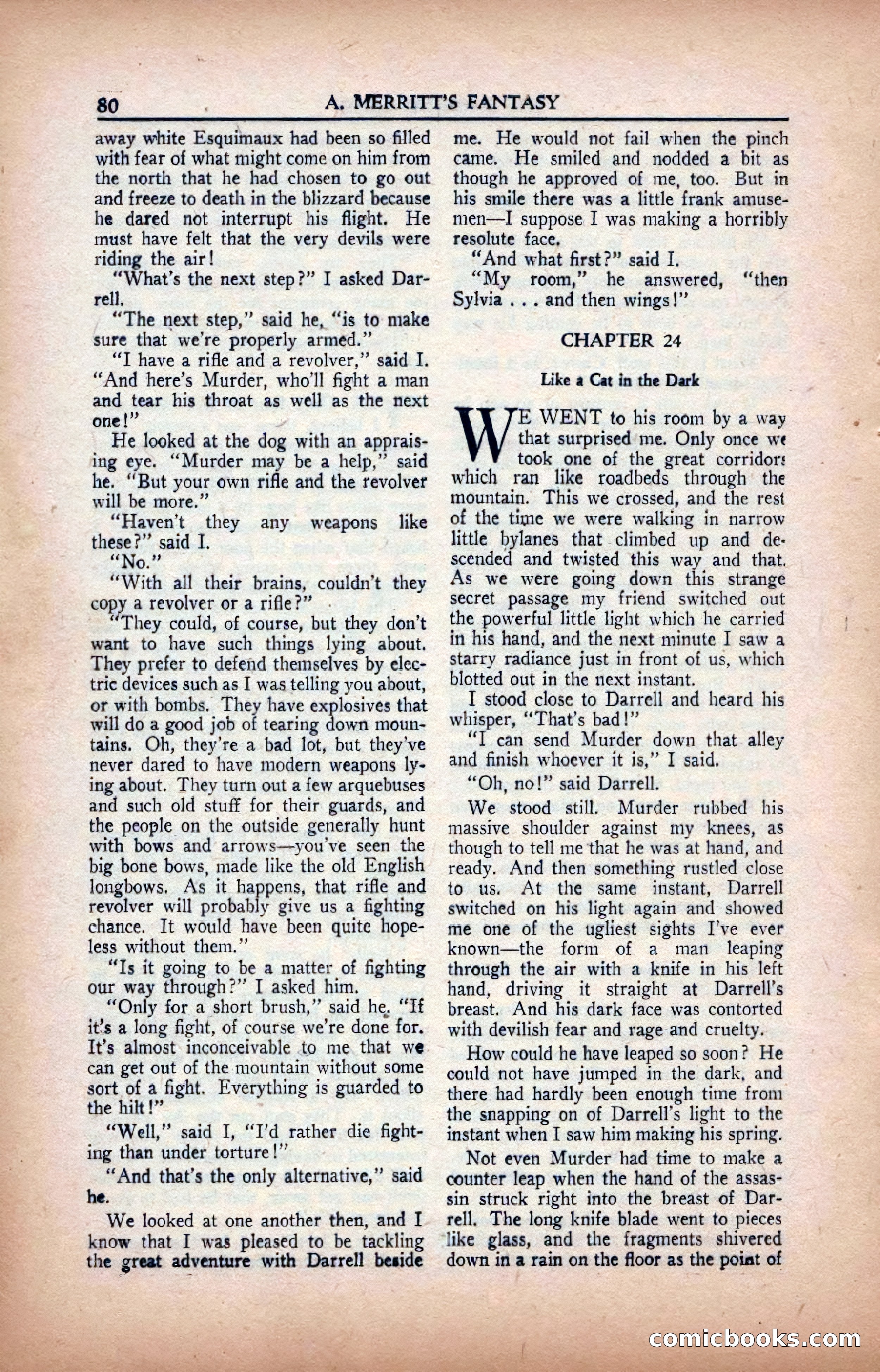 A. Merritt's Fantasy Magazine, February 1950 — page 80 of 134