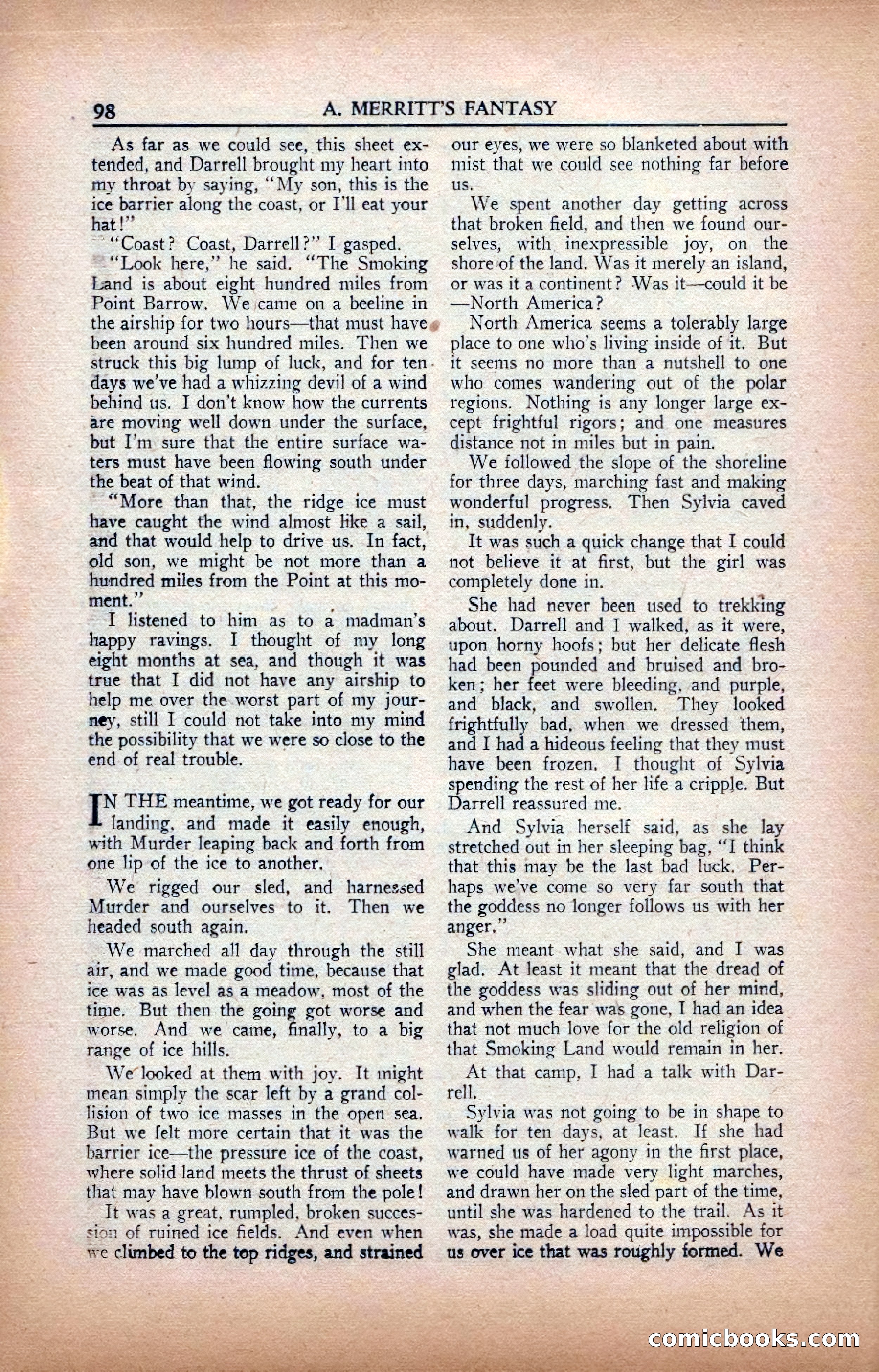 A. Merritt's Fantasy Magazine, February 1950 — page 98 of 134