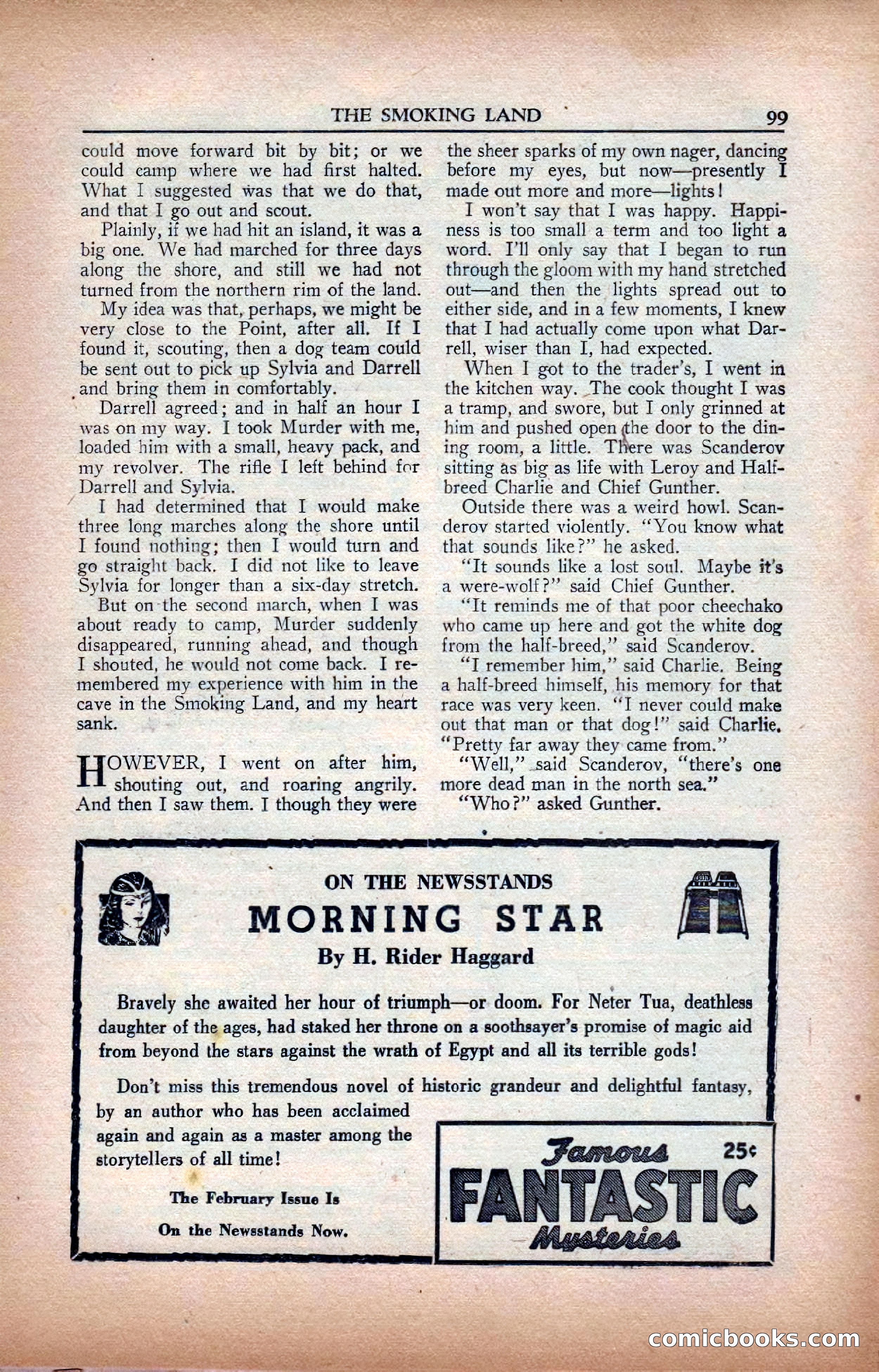 A. Merritt's Fantasy Magazine, February 1950 — page 99 of 134
