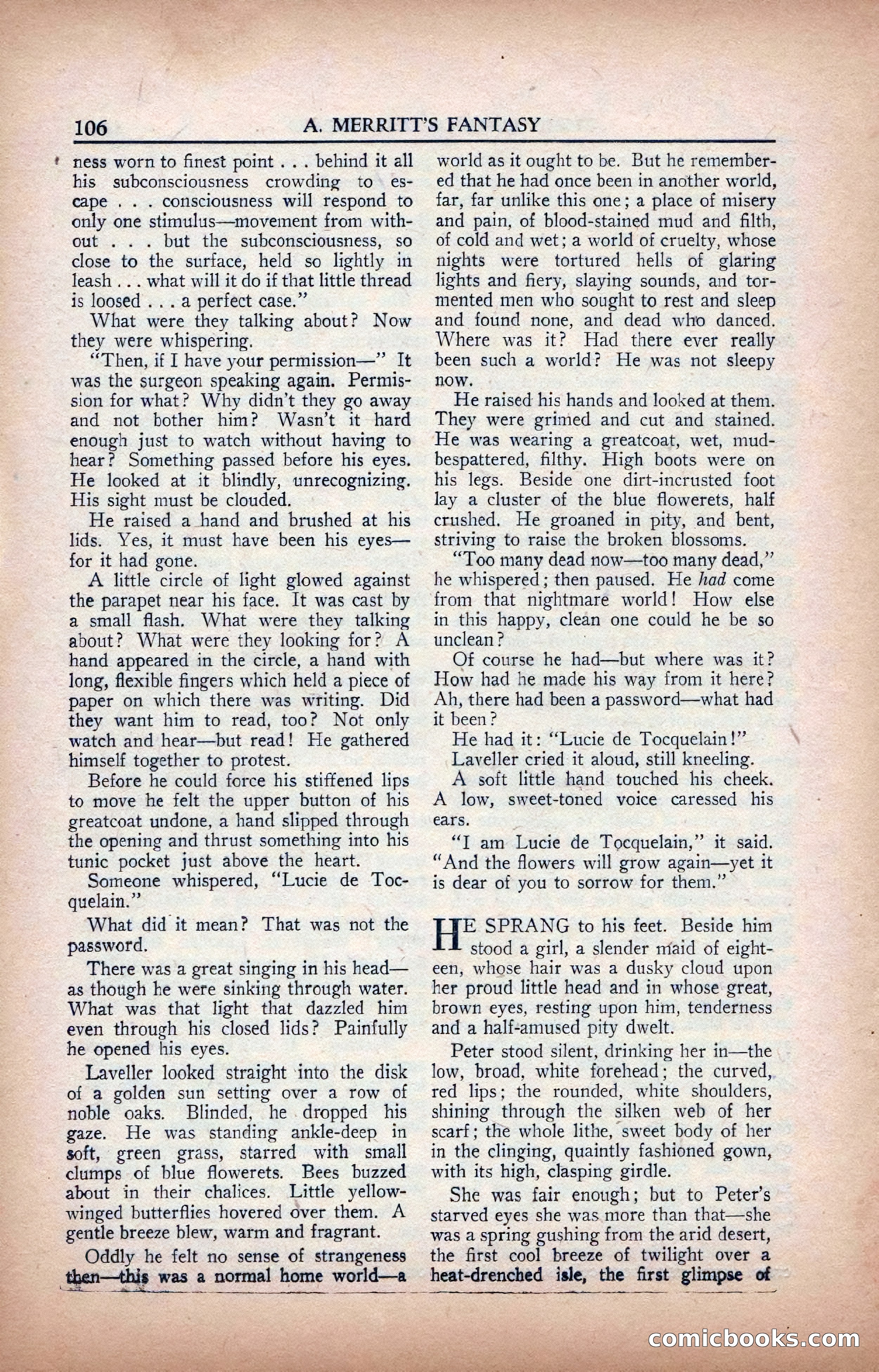 A. Merritt's Fantasy Magazine, February 1950 — page 106 of 134