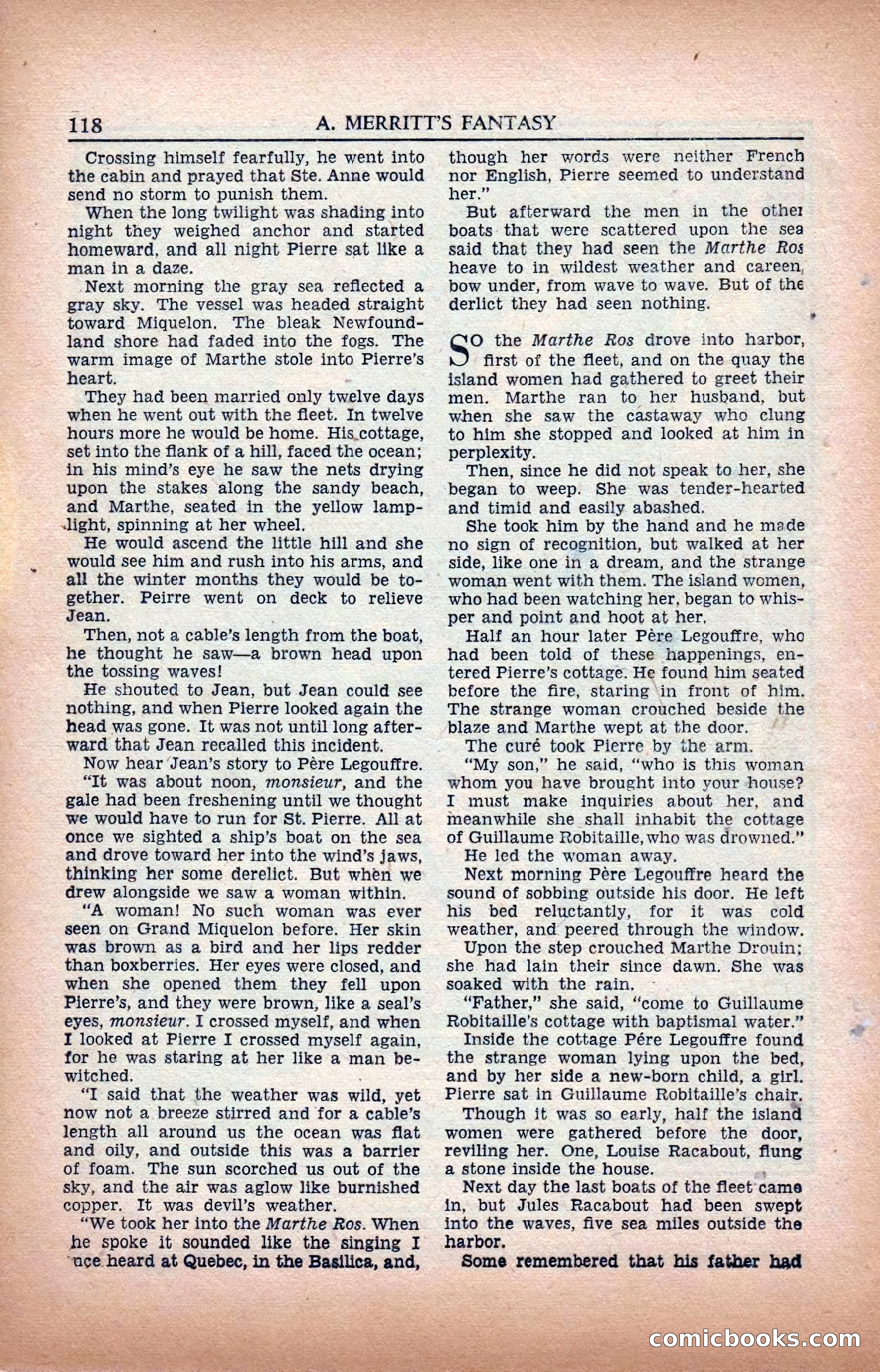 A. Merritt's Fantasy Magazine, February 1950 — page 118 of 134