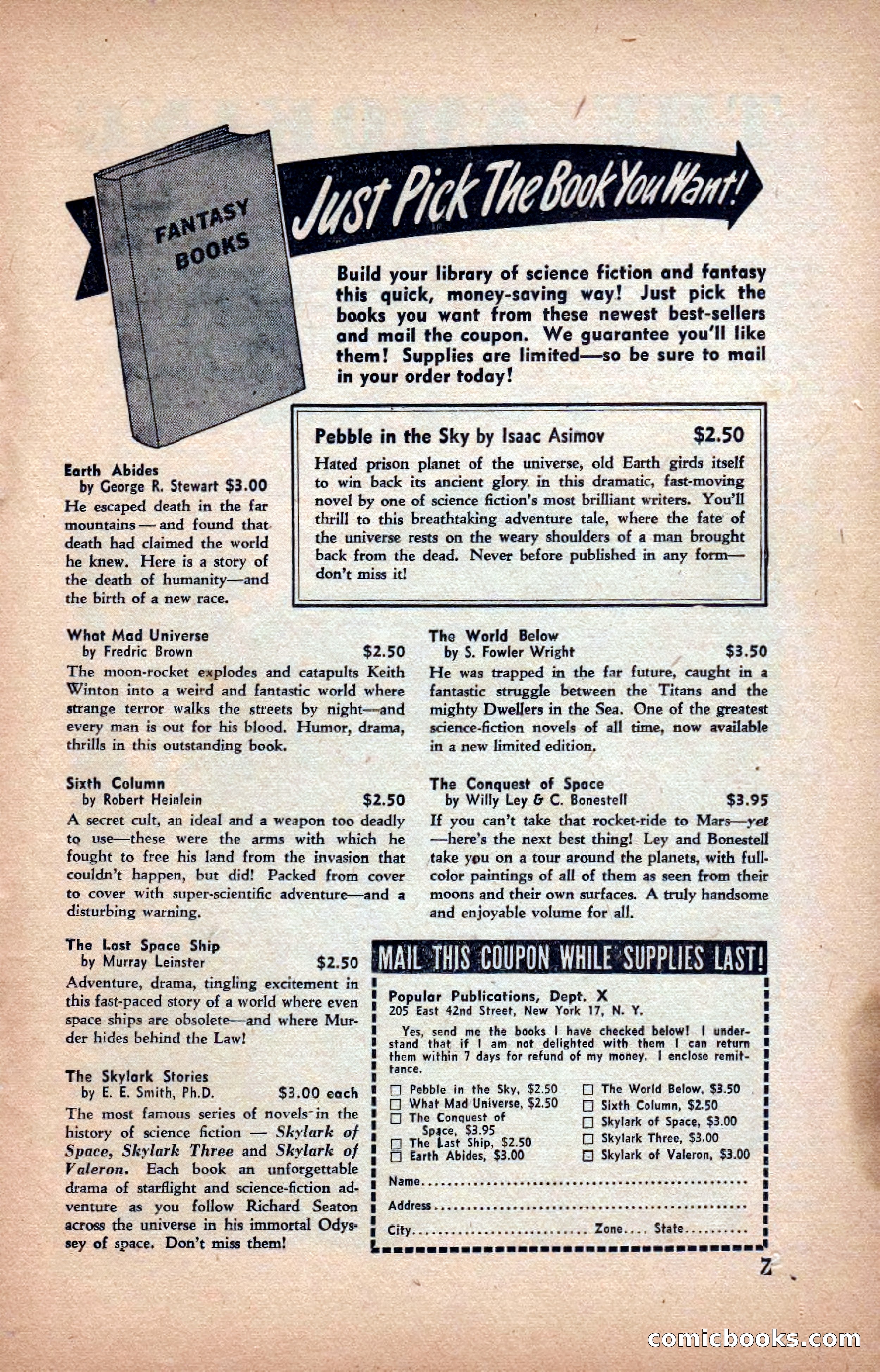 A. Merritt's Fantasy Magazine, February 1950 — page 7 of 133
