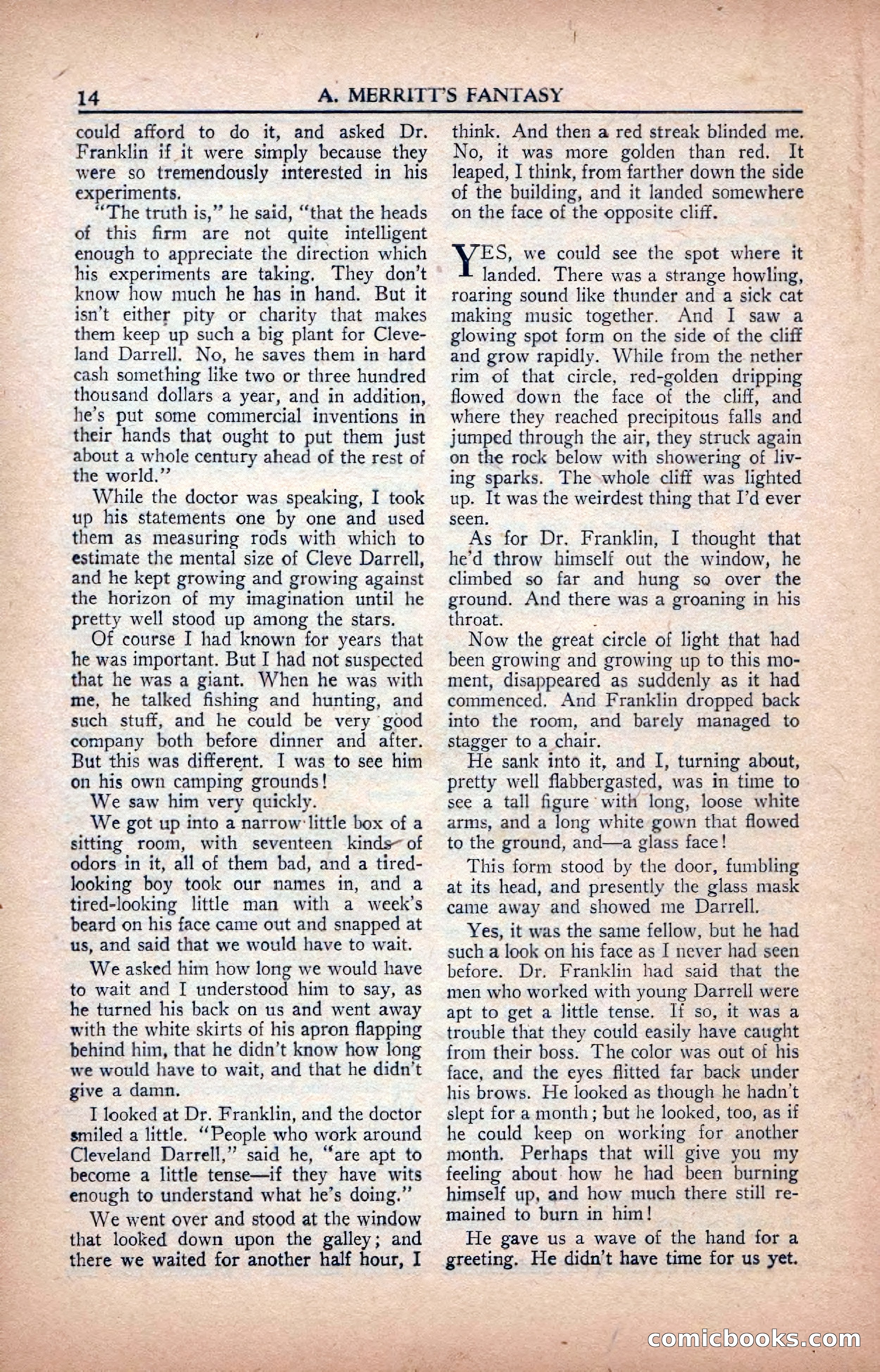 A. Merritt's Fantasy Magazine, February 1950 — page 14 of 133