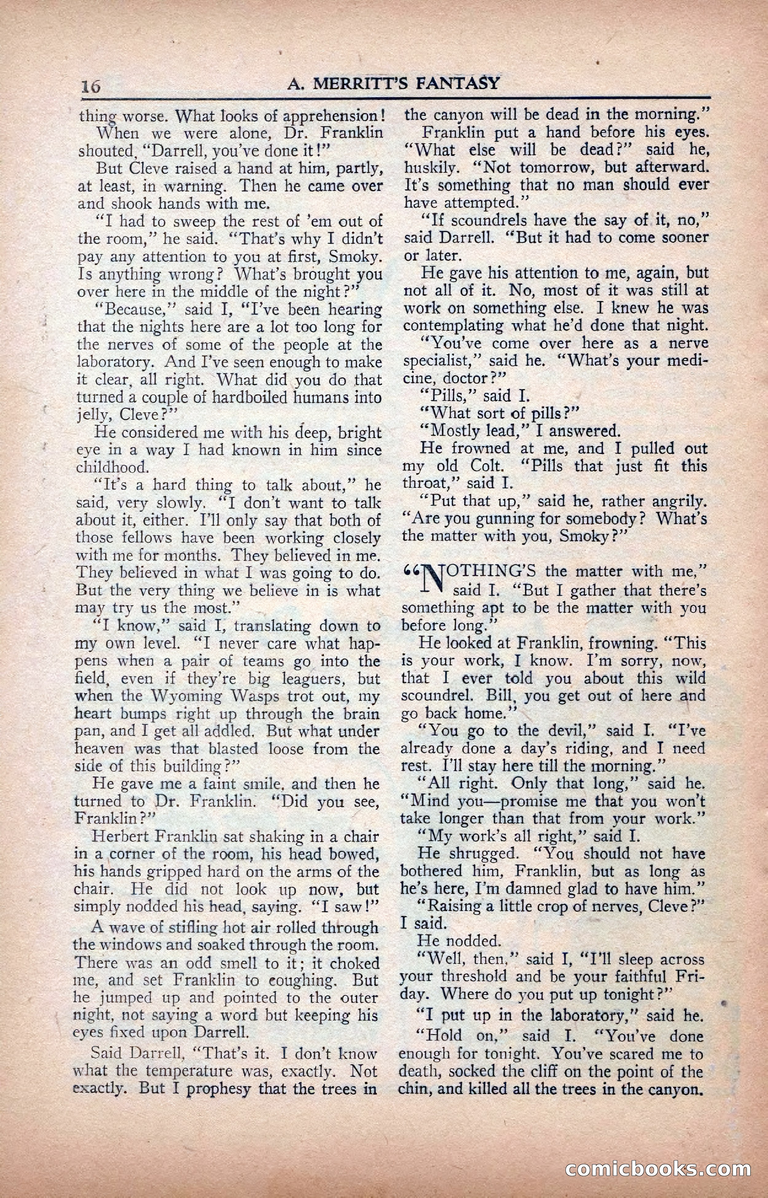 A. Merritt's Fantasy Magazine, February 1950 — page 16 of 133
