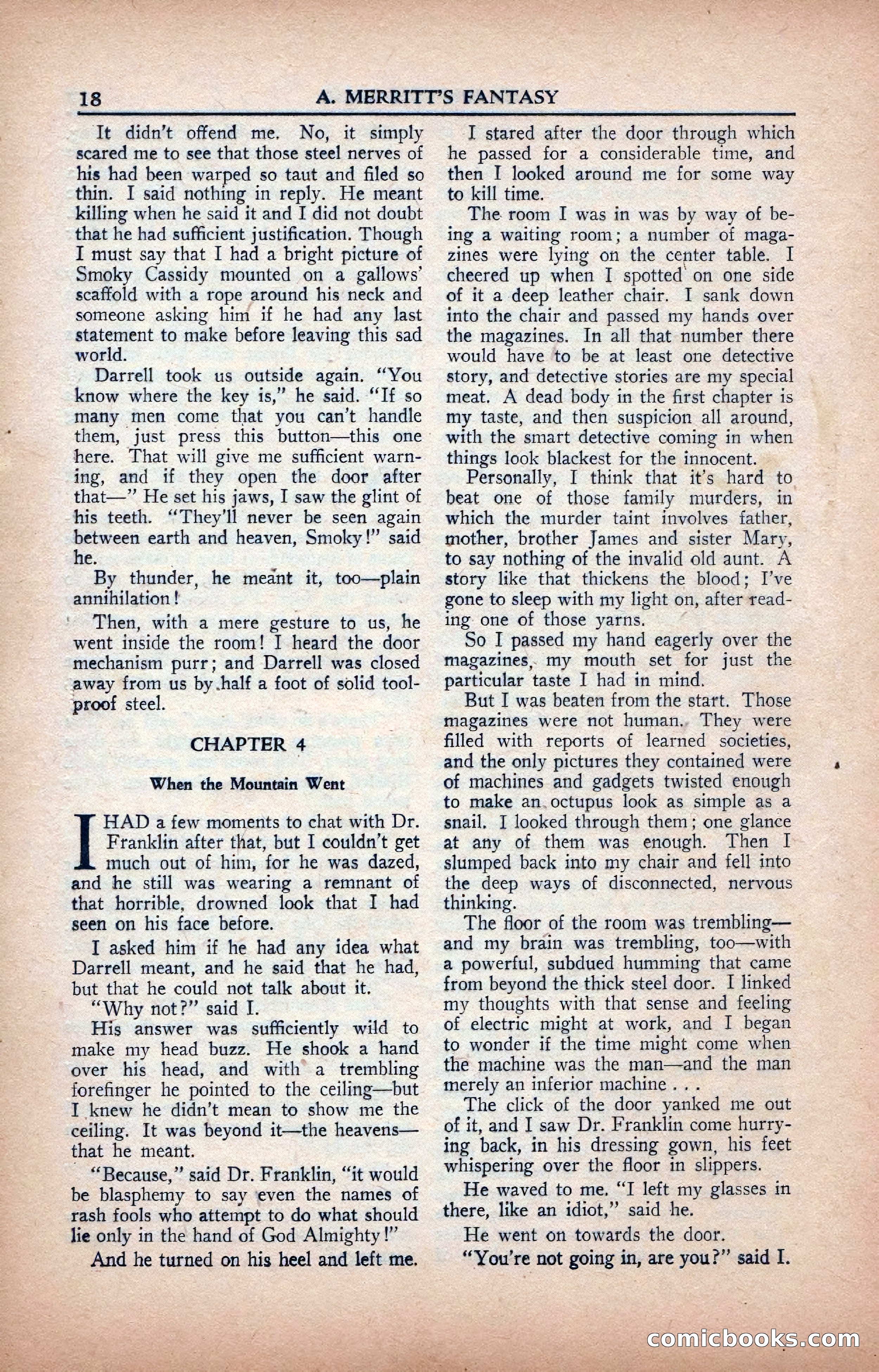A. Merritt's Fantasy Magazine, February 1950 — page 18 of 133