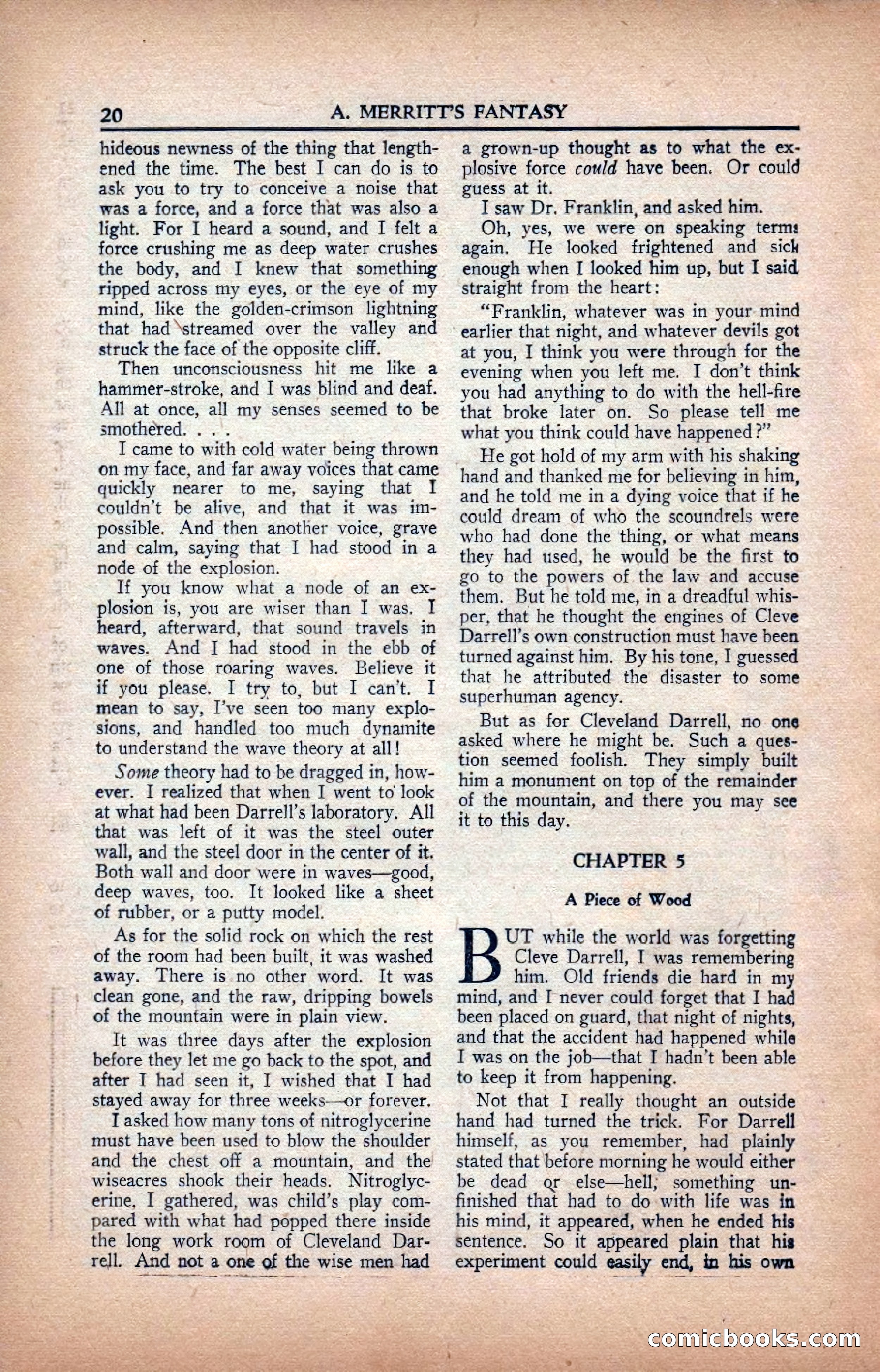 A. Merritt's Fantasy Magazine, February 1950 — page 20 of 133
