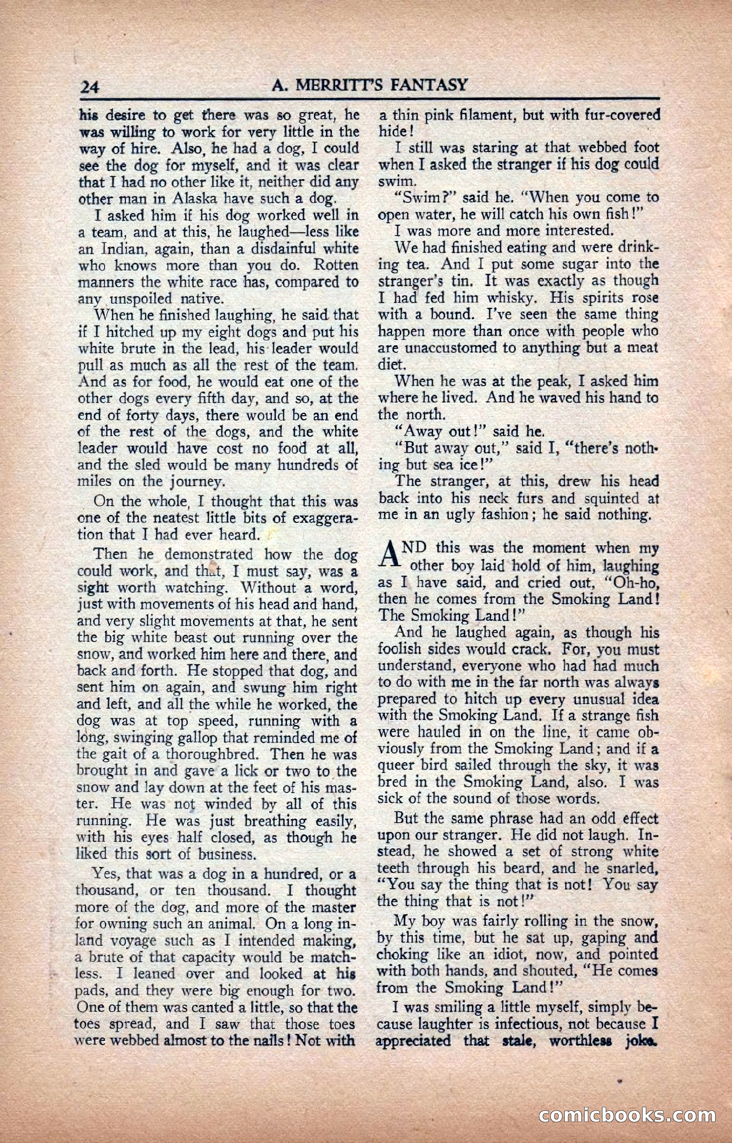 A. Merritt's Fantasy Magazine, February 1950 — page 24 of 133