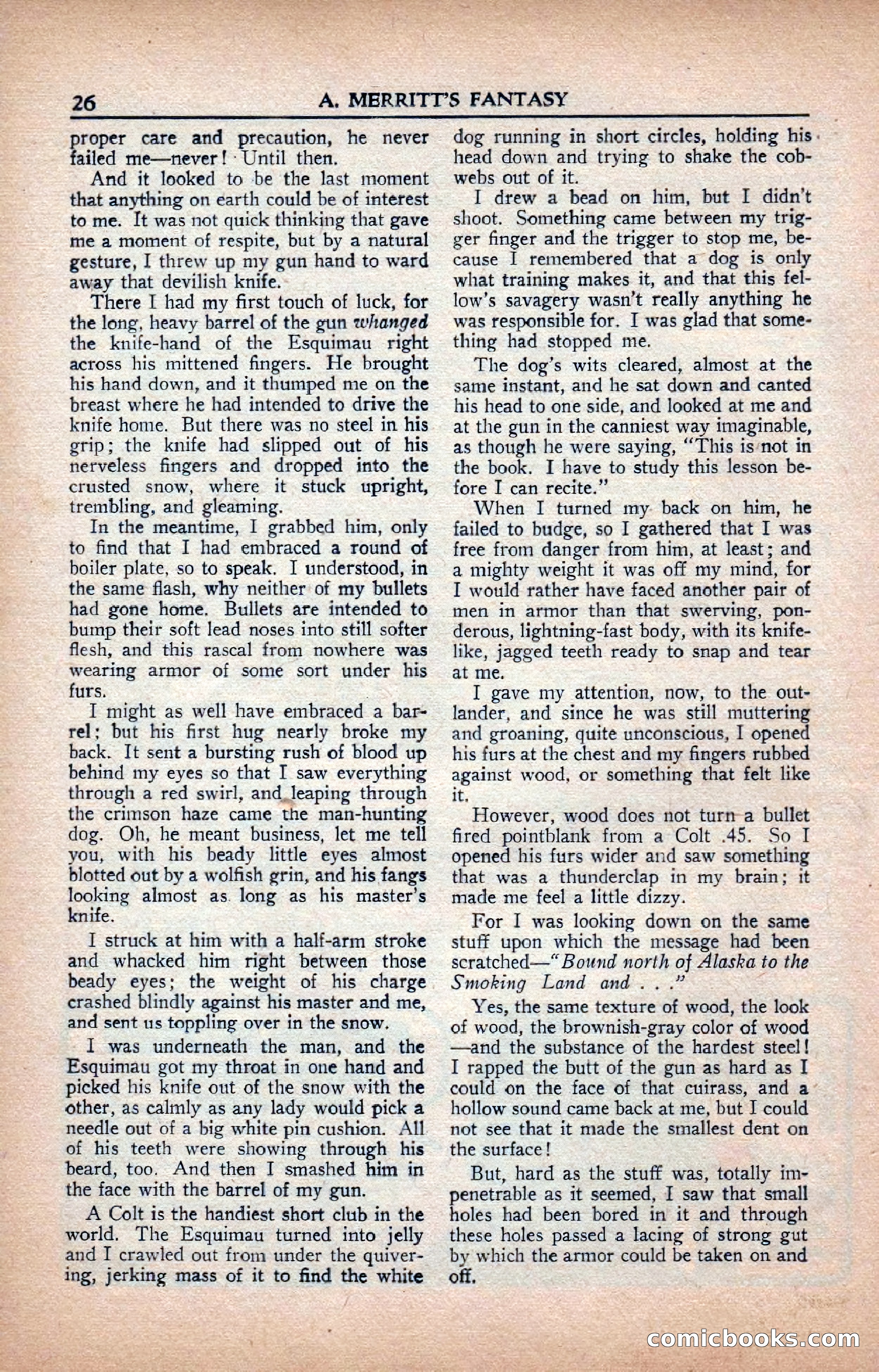 A. Merritt's Fantasy Magazine, February 1950 — page 26 of 133