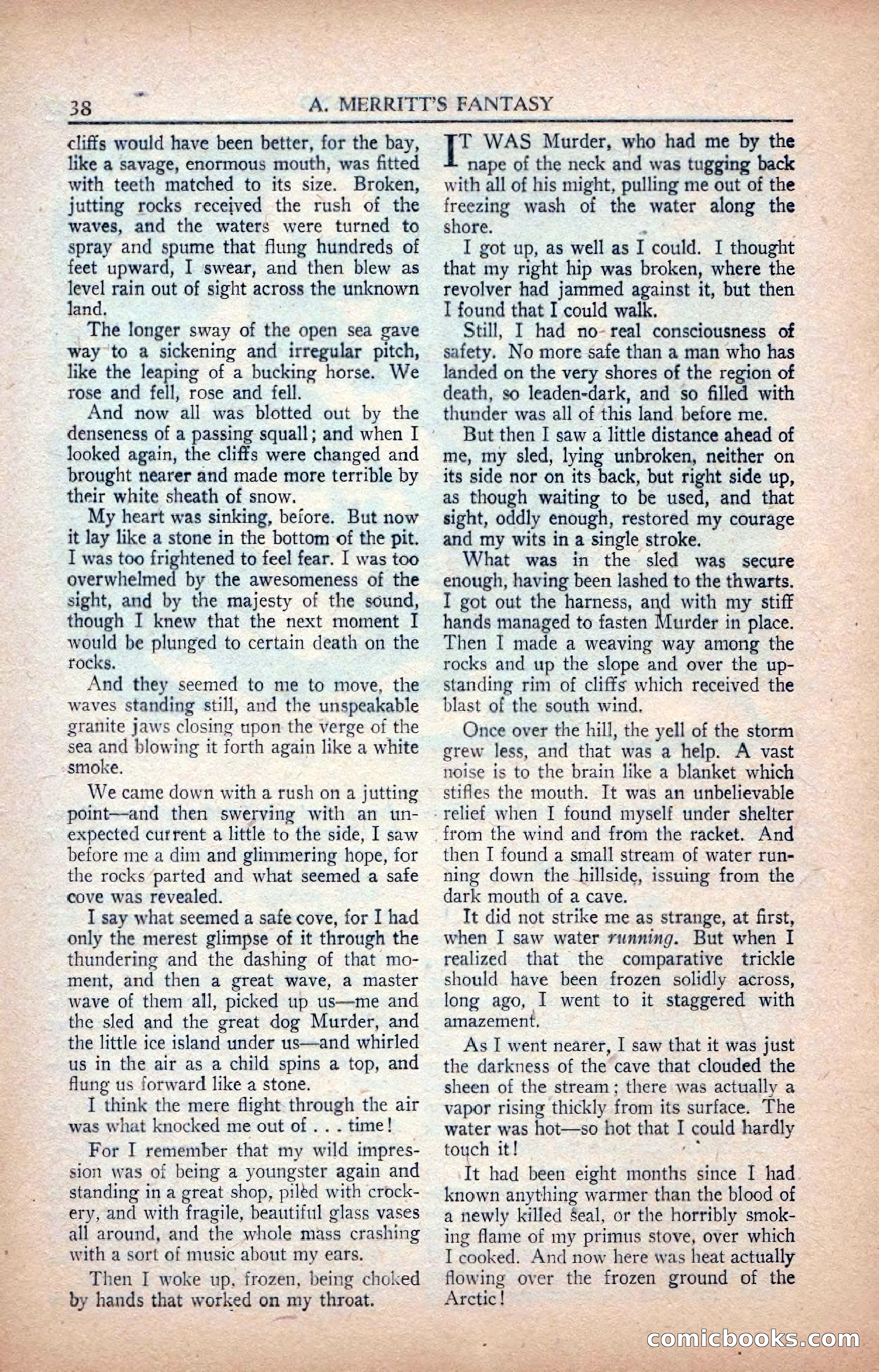 A. Merritt's Fantasy Magazine, February 1950 — page 38 of 133