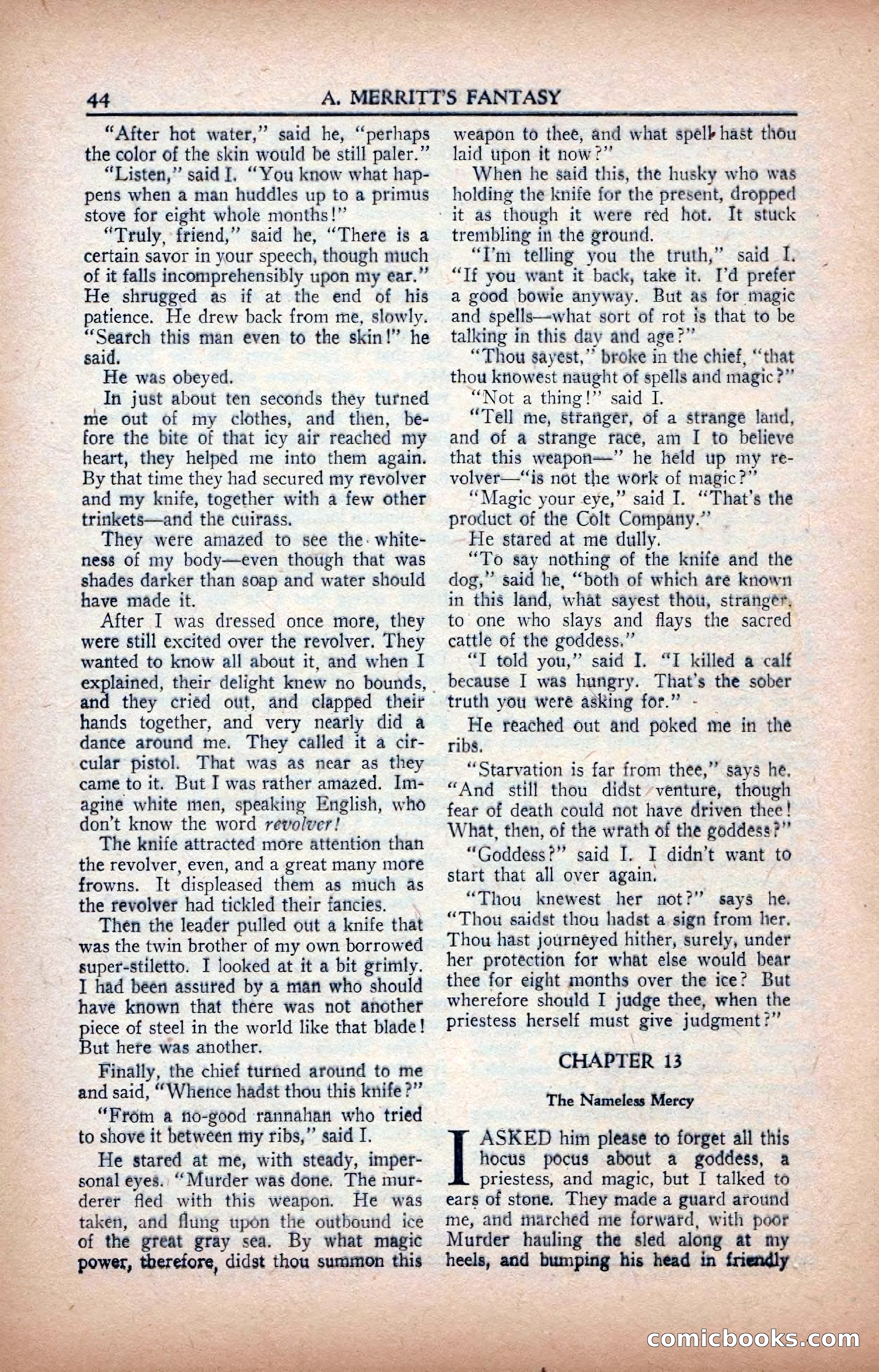 A. Merritt's Fantasy Magazine, February 1950 — page 44 of 133