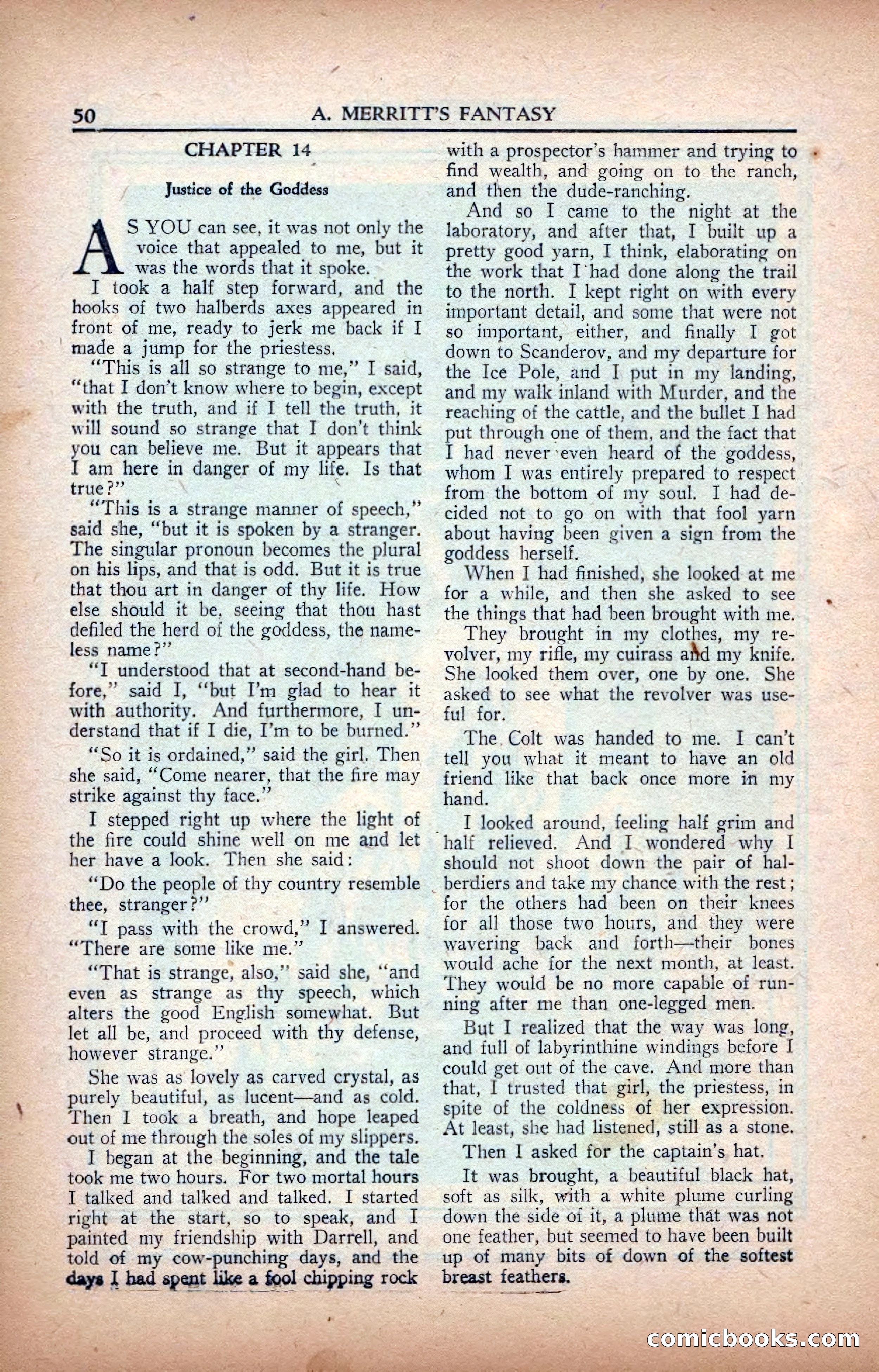 A. Merritt's Fantasy Magazine, February 1950 — page 50 of 133