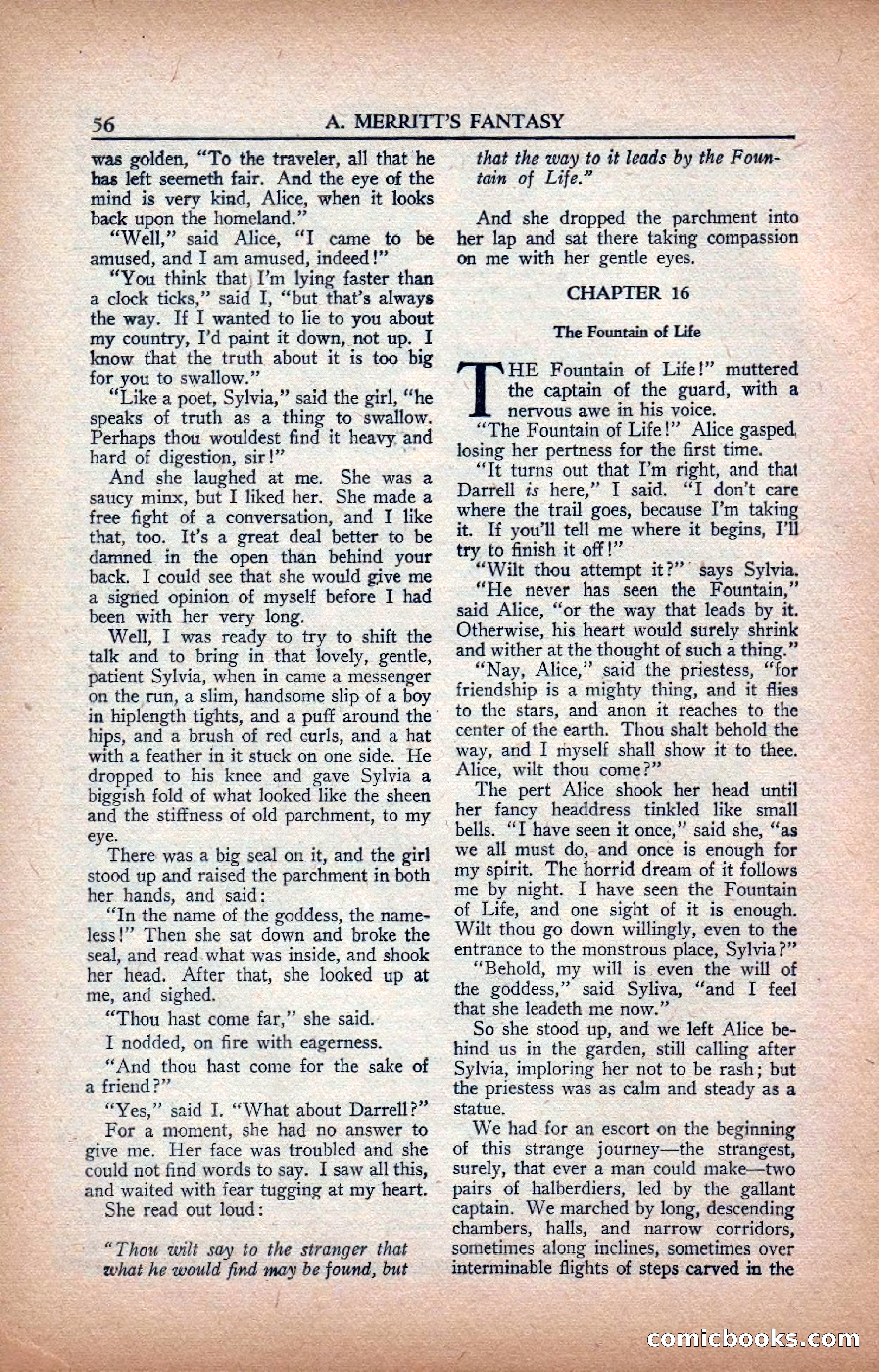 A. Merritt's Fantasy Magazine, February 1950 — page 56 of 133