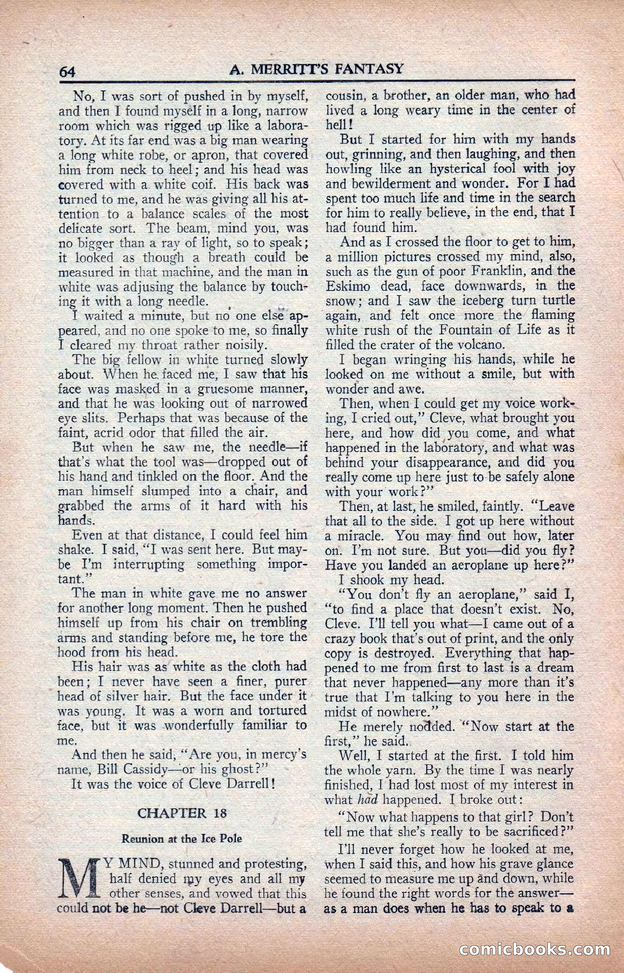 A. Merritt's Fantasy Magazine, February 1950 — page 64 of 133