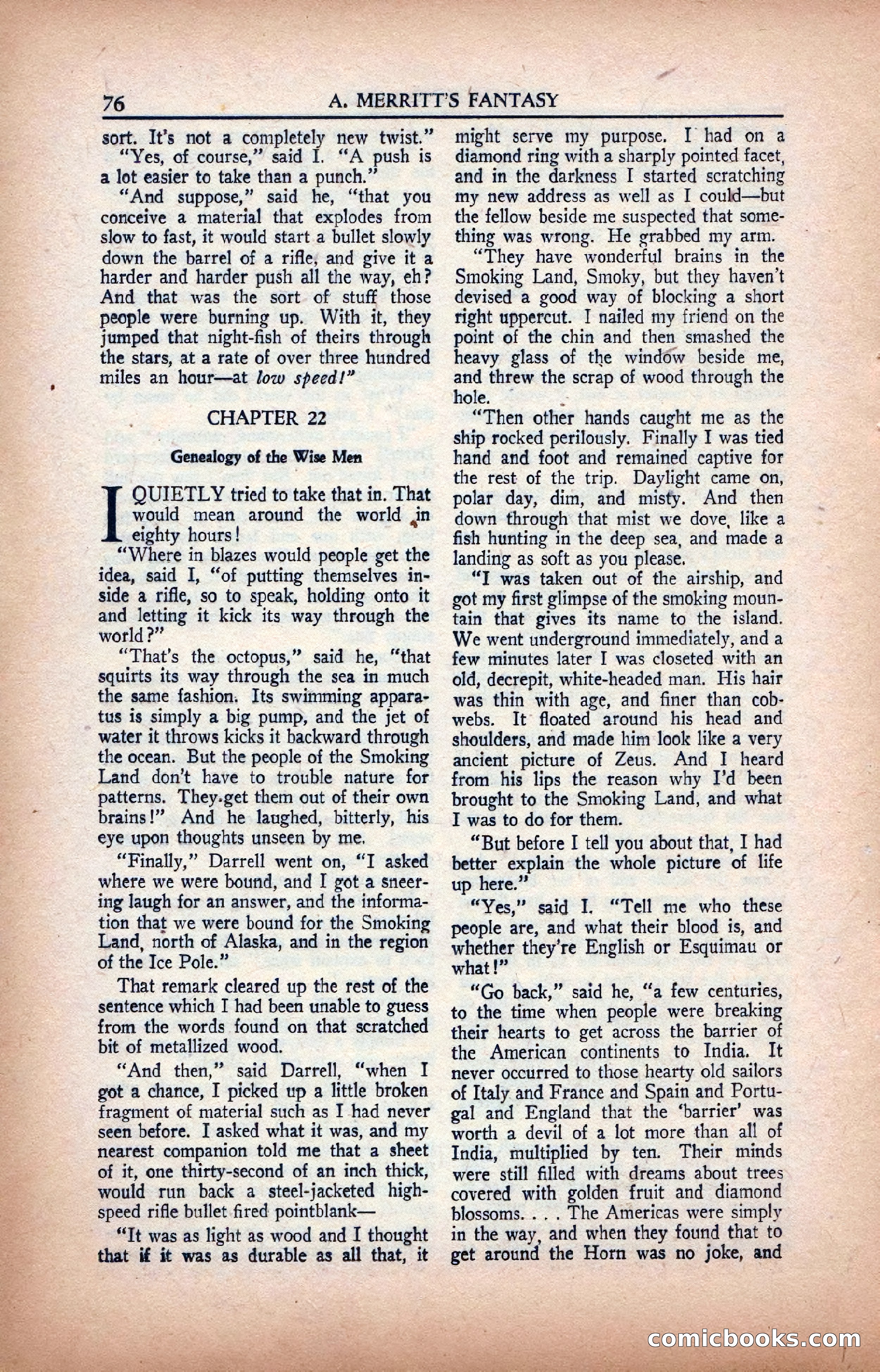 A. Merritt's Fantasy Magazine, February 1950 — page 76 of 133