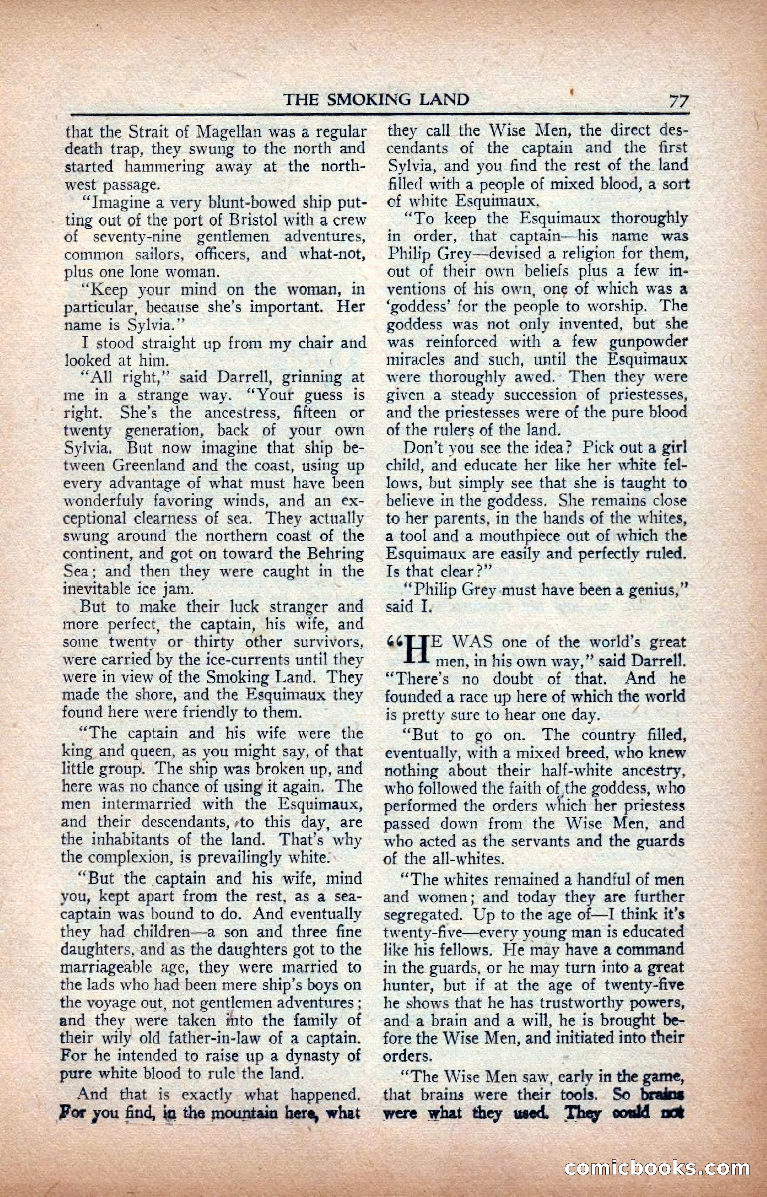 A. Merritt's Fantasy Magazine, February 1950 — page 77 of 133