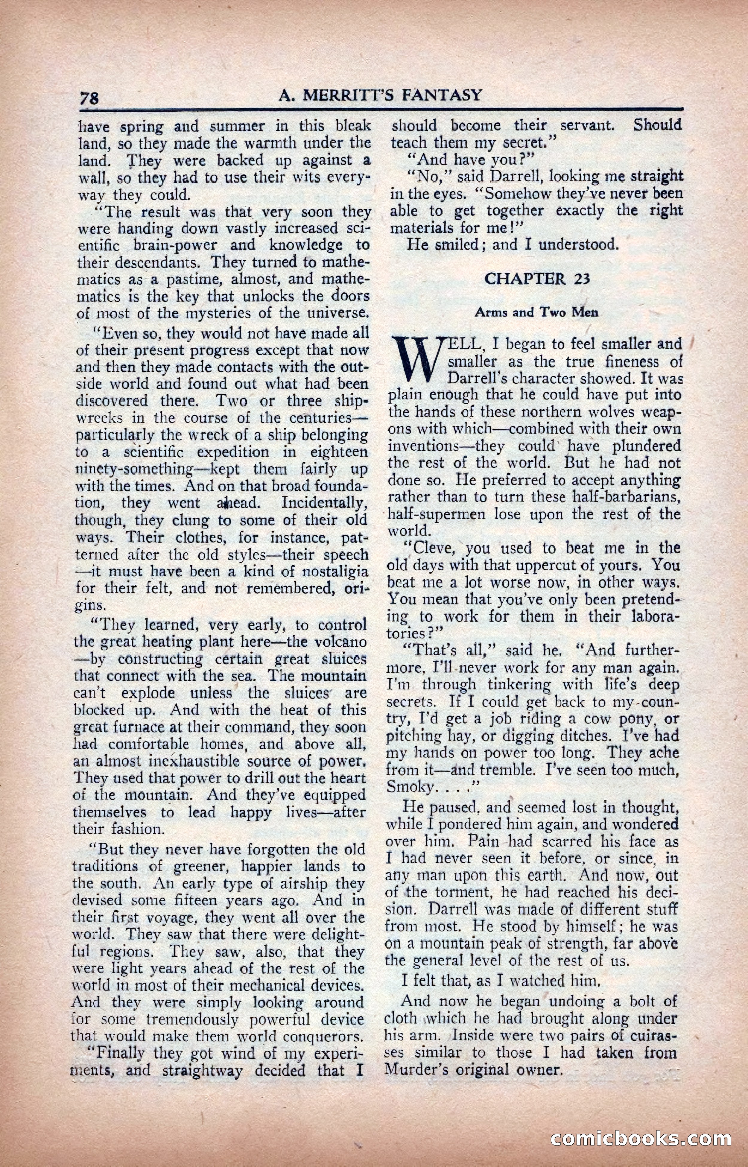 A. Merritt's Fantasy Magazine, February 1950 — page 78 of 133