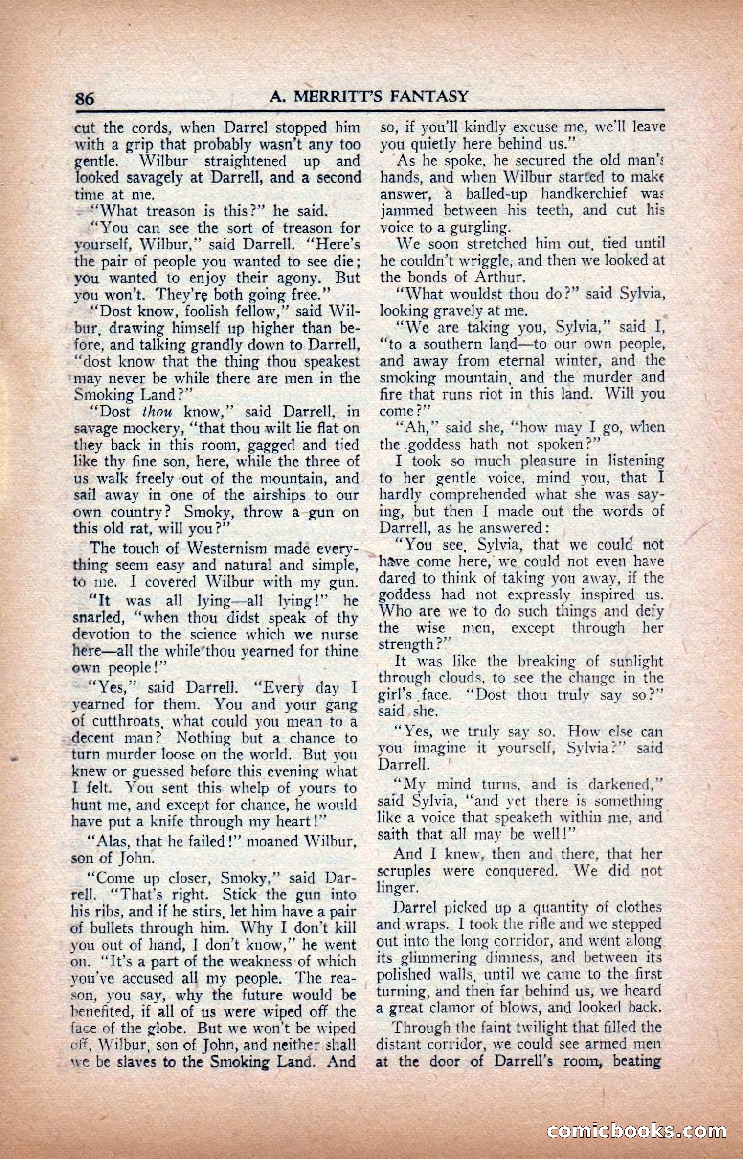 A. Merritt's Fantasy Magazine, February 1950 — page 86 of 133