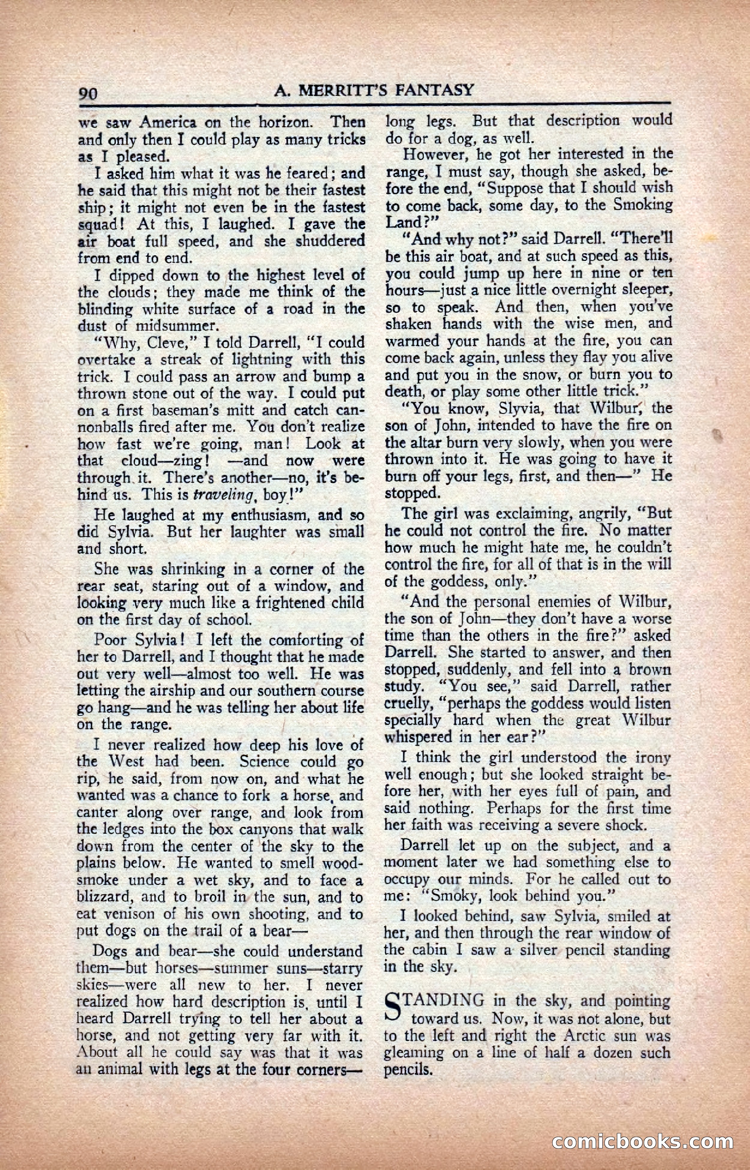 A. Merritt's Fantasy Magazine, February 1950 — page 90 of 133
