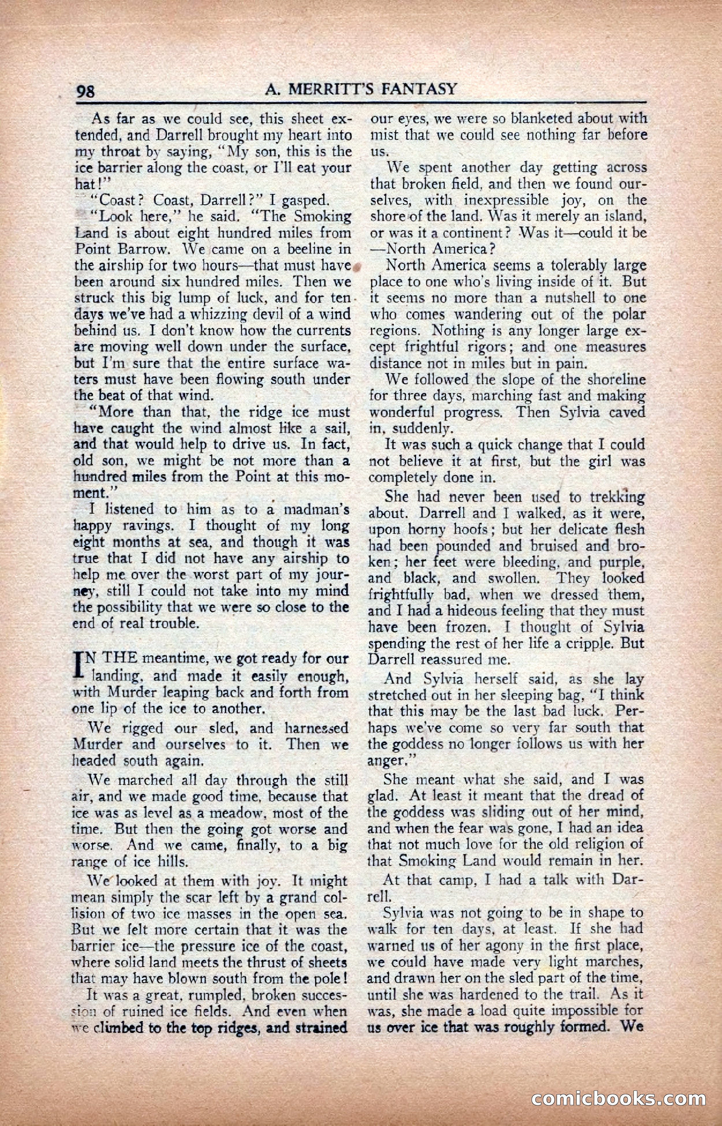 A. Merritt's Fantasy Magazine, February 1950 — page 98 of 133