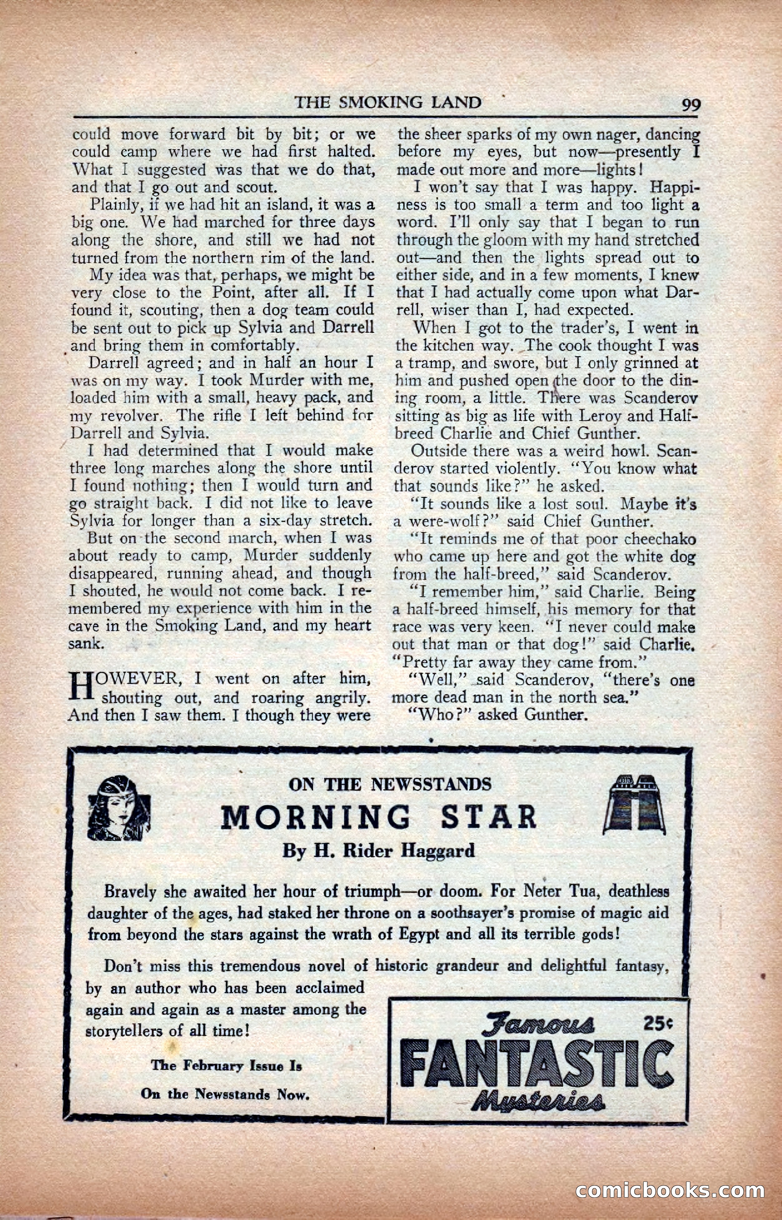 A. Merritt's Fantasy Magazine, February 1950 — page 99 of 133