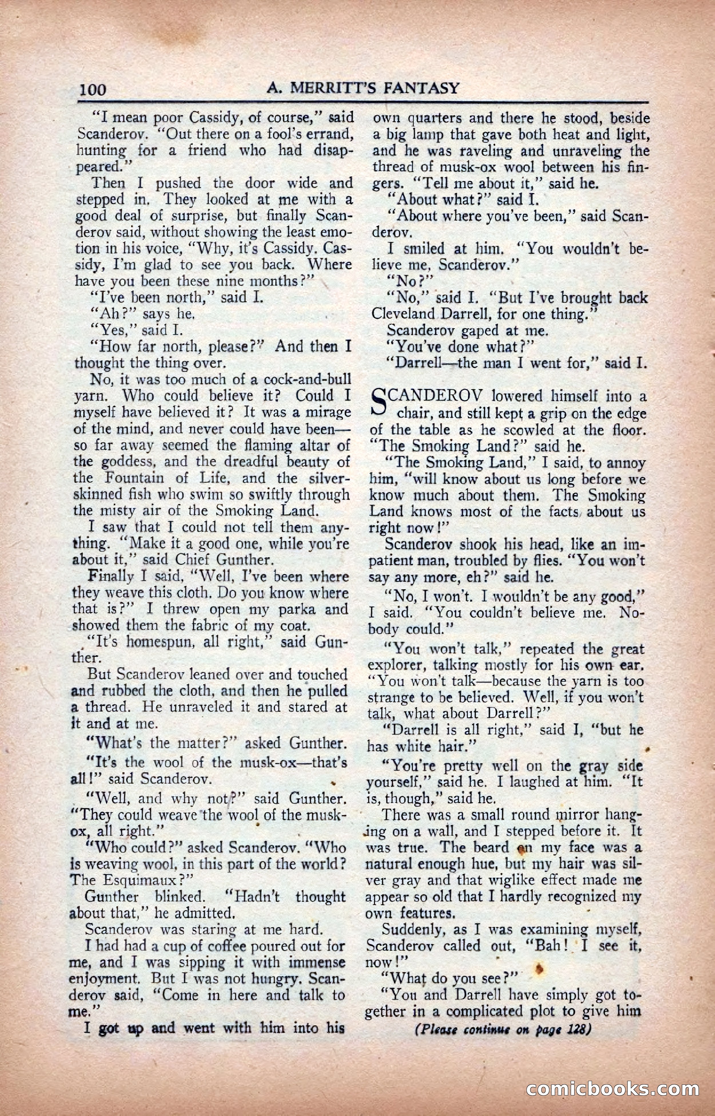 A. Merritt's Fantasy Magazine, February 1950 — page 100 of 133