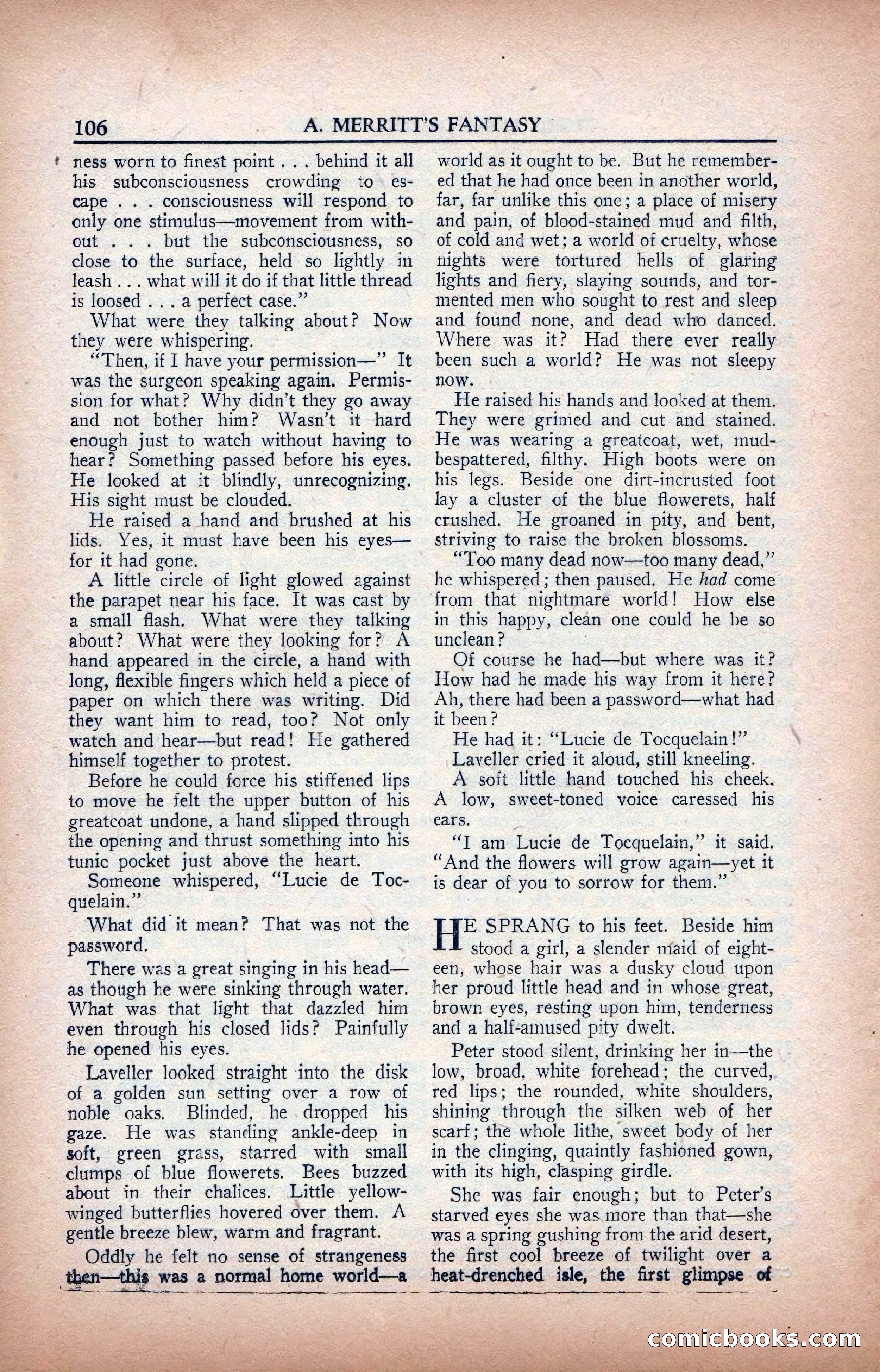 A. Merritt's Fantasy Magazine, February 1950 — page 106 of 133