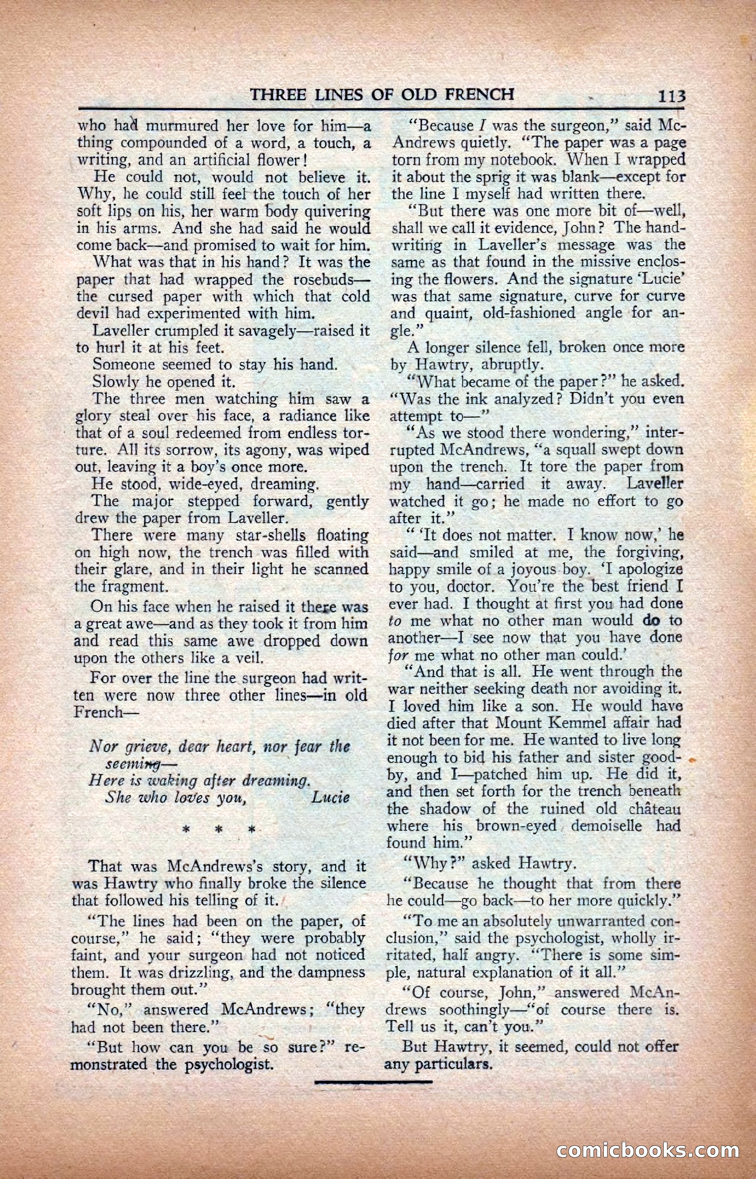 A. Merritt's Fantasy Magazine, February 1950 — page 113 of 133