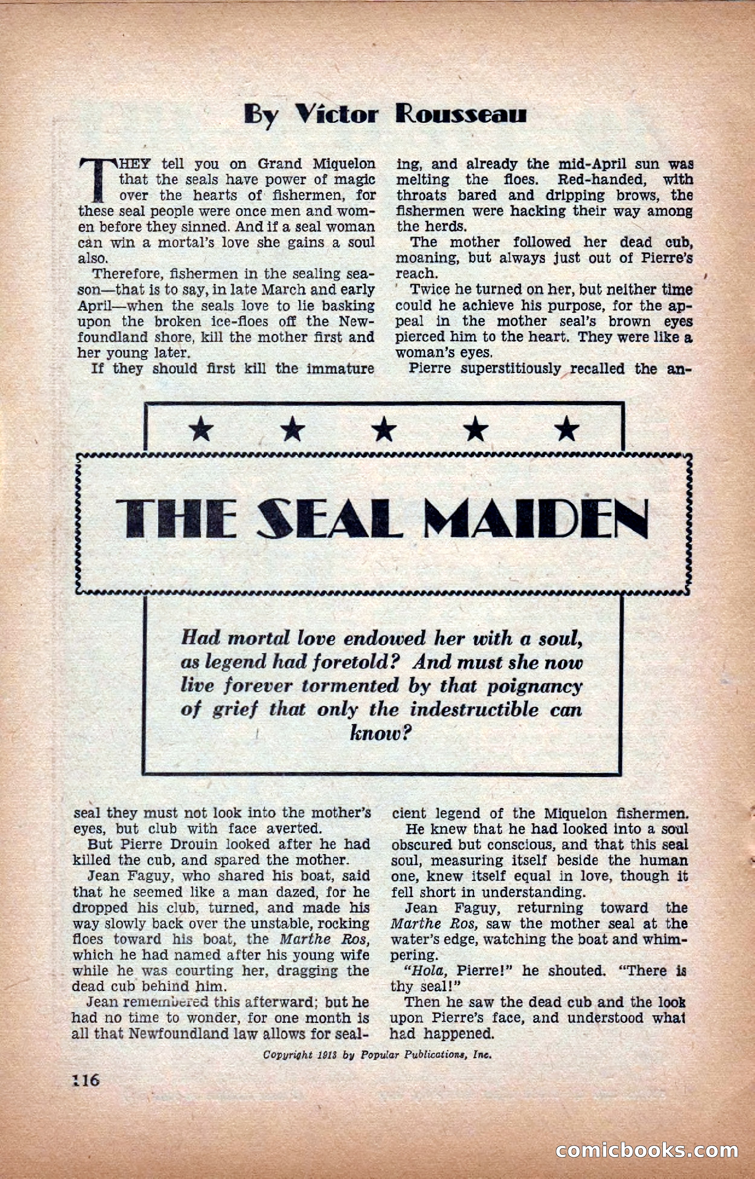 A. Merritt's Fantasy Magazine, February 1950 — page 116 of 133