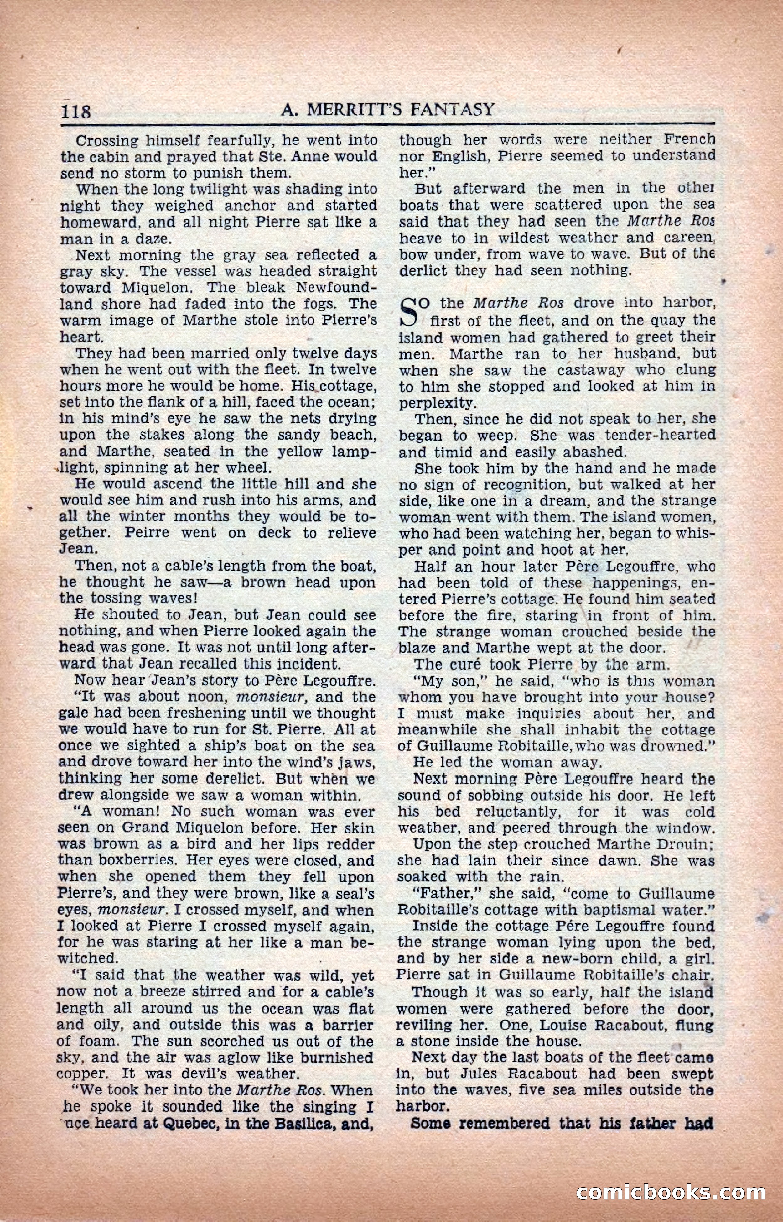 A. Merritt's Fantasy Magazine, February 1950 — page 118 of 133