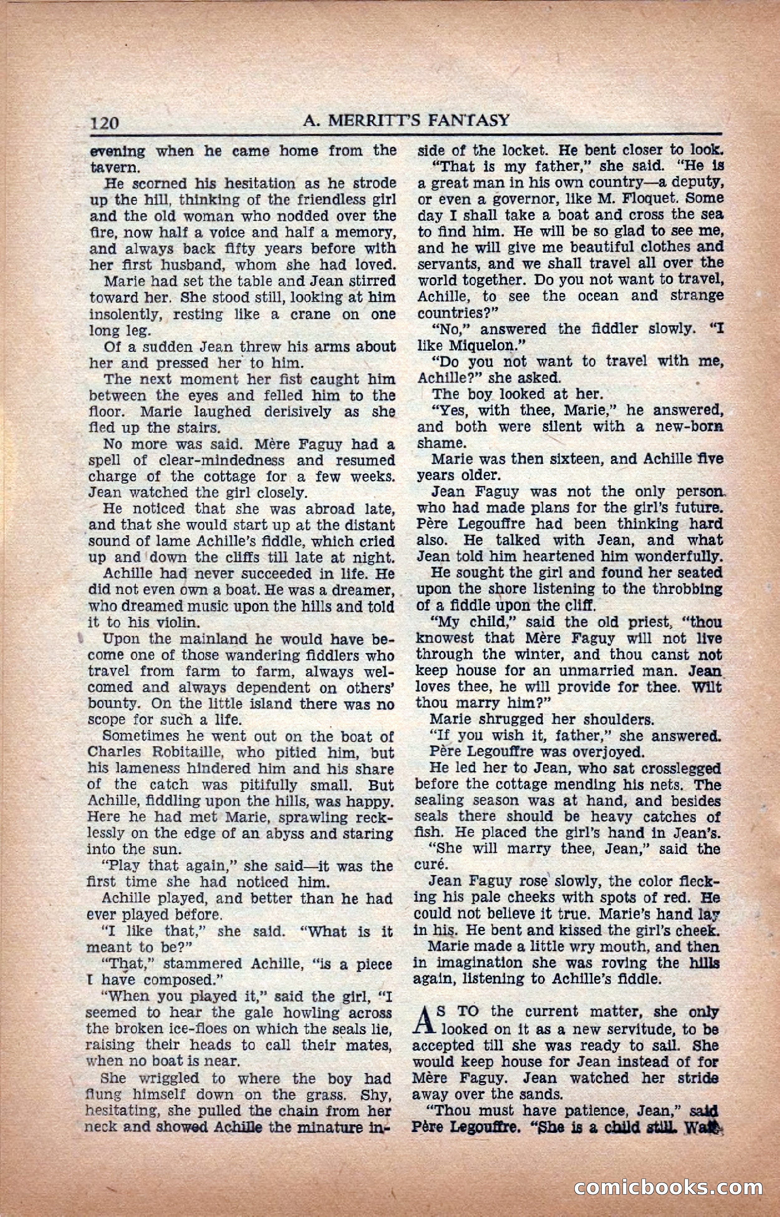 A. Merritt's Fantasy Magazine, February 1950 — page 120 of 133
