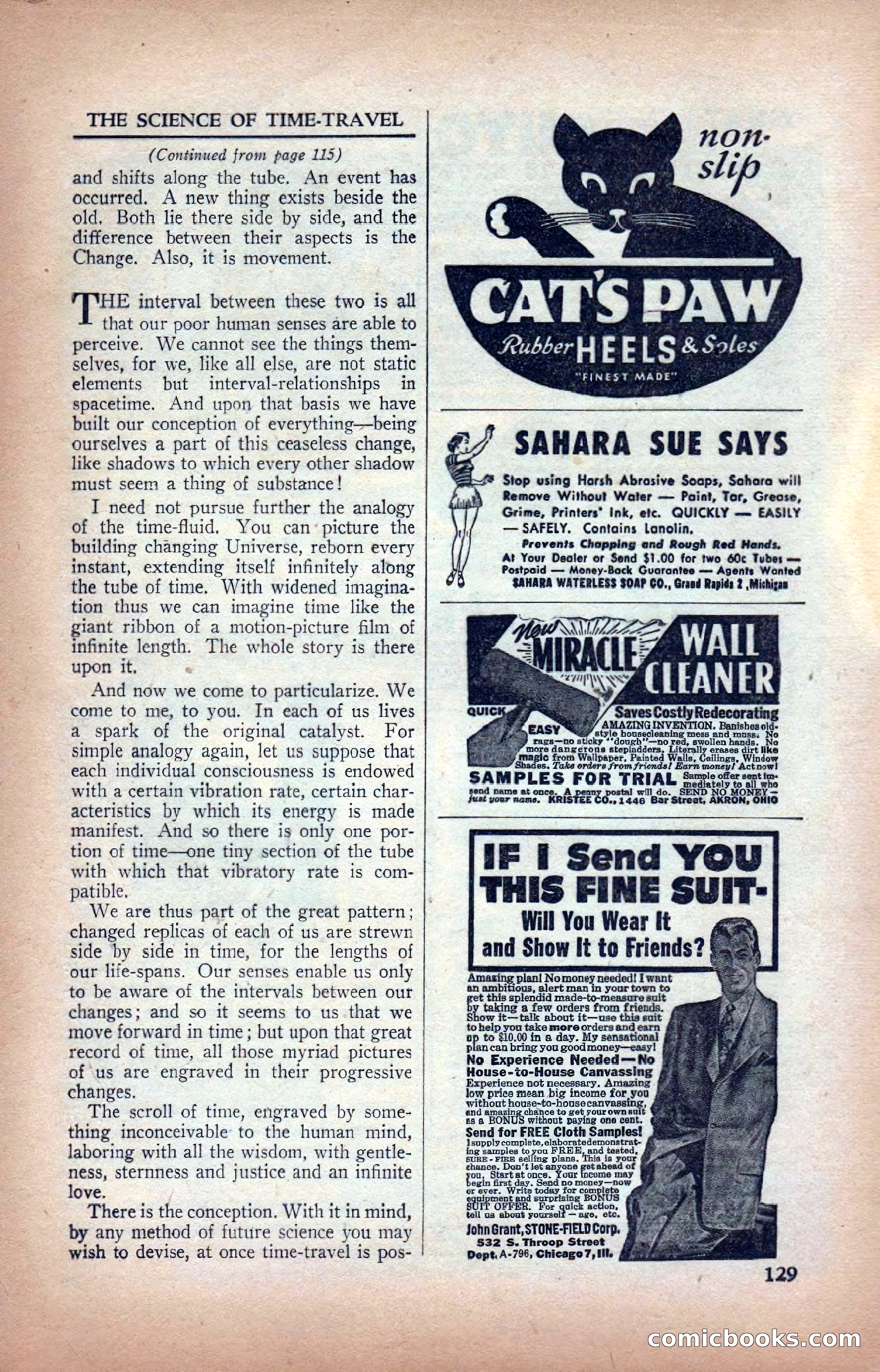 A. Merritt's Fantasy Magazine, February 1950 — page 129 of 133
