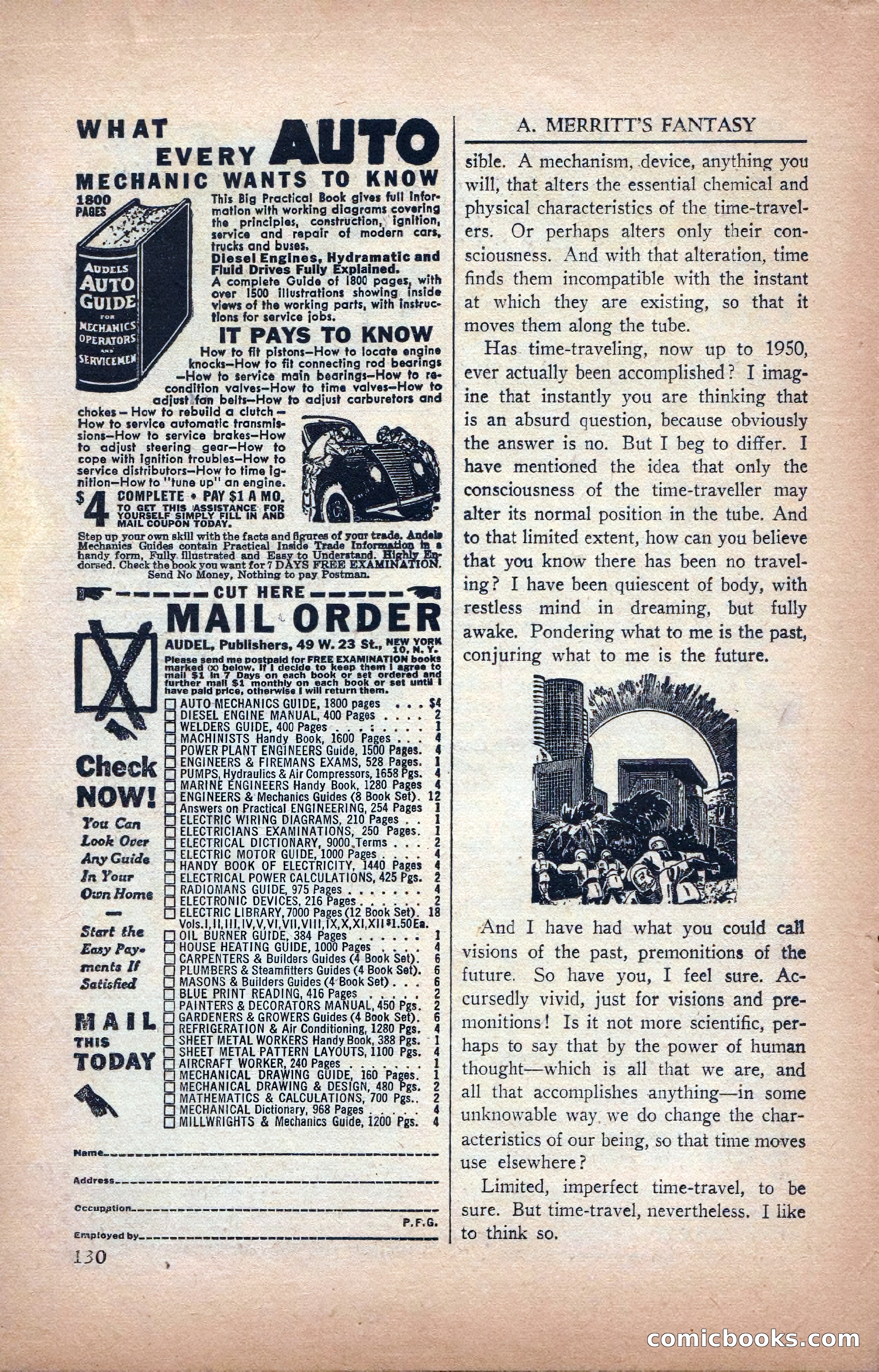 A. Merritt's Fantasy Magazine, February 1950 — page 130 of 133