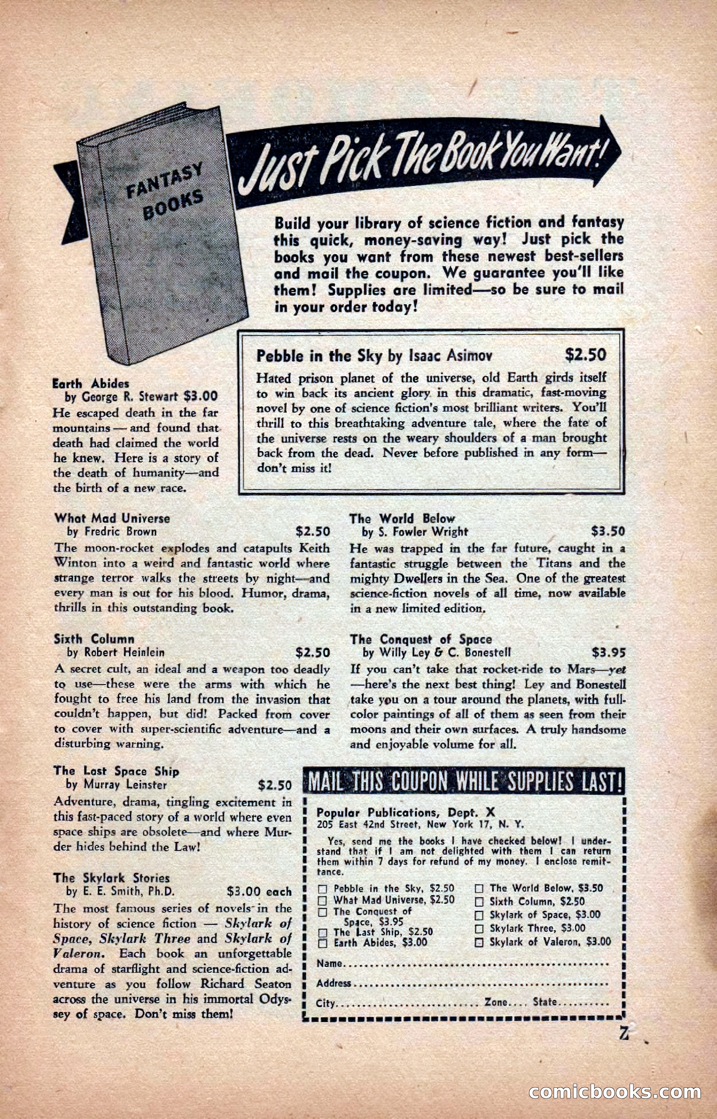 A. Merritt's Fantasy Magazine, February 1950 — page 7 of 133