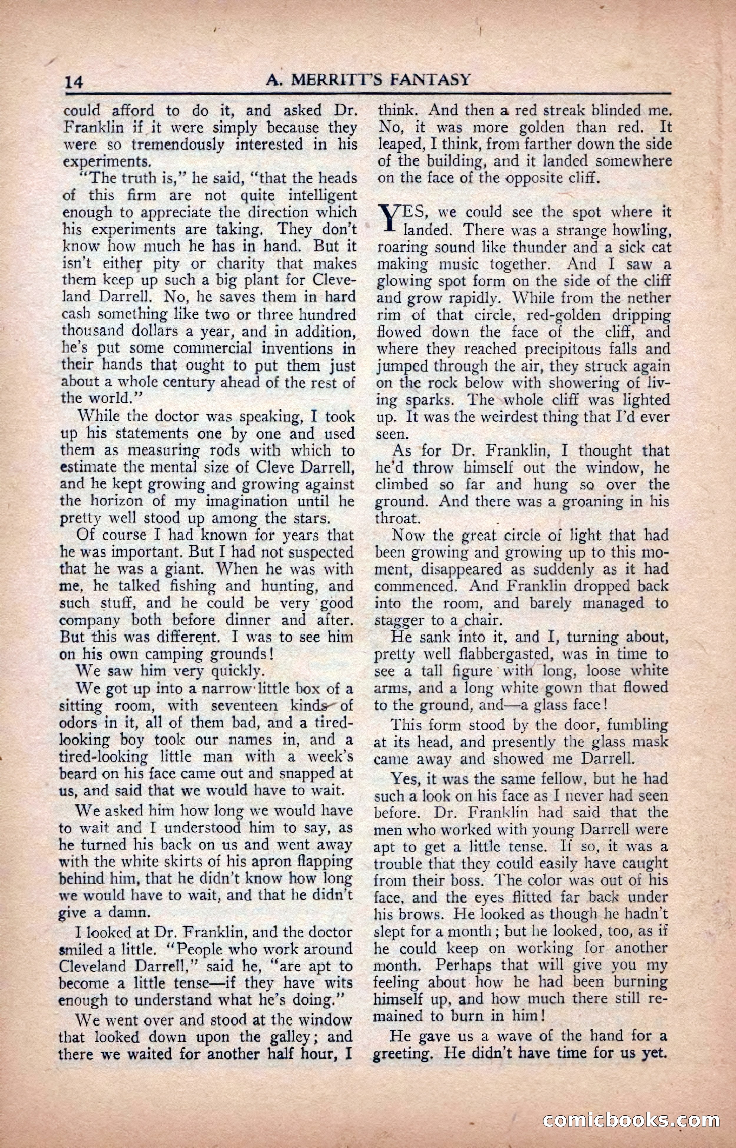 A. Merritt's Fantasy Magazine, February 1950 — page 14 of 133