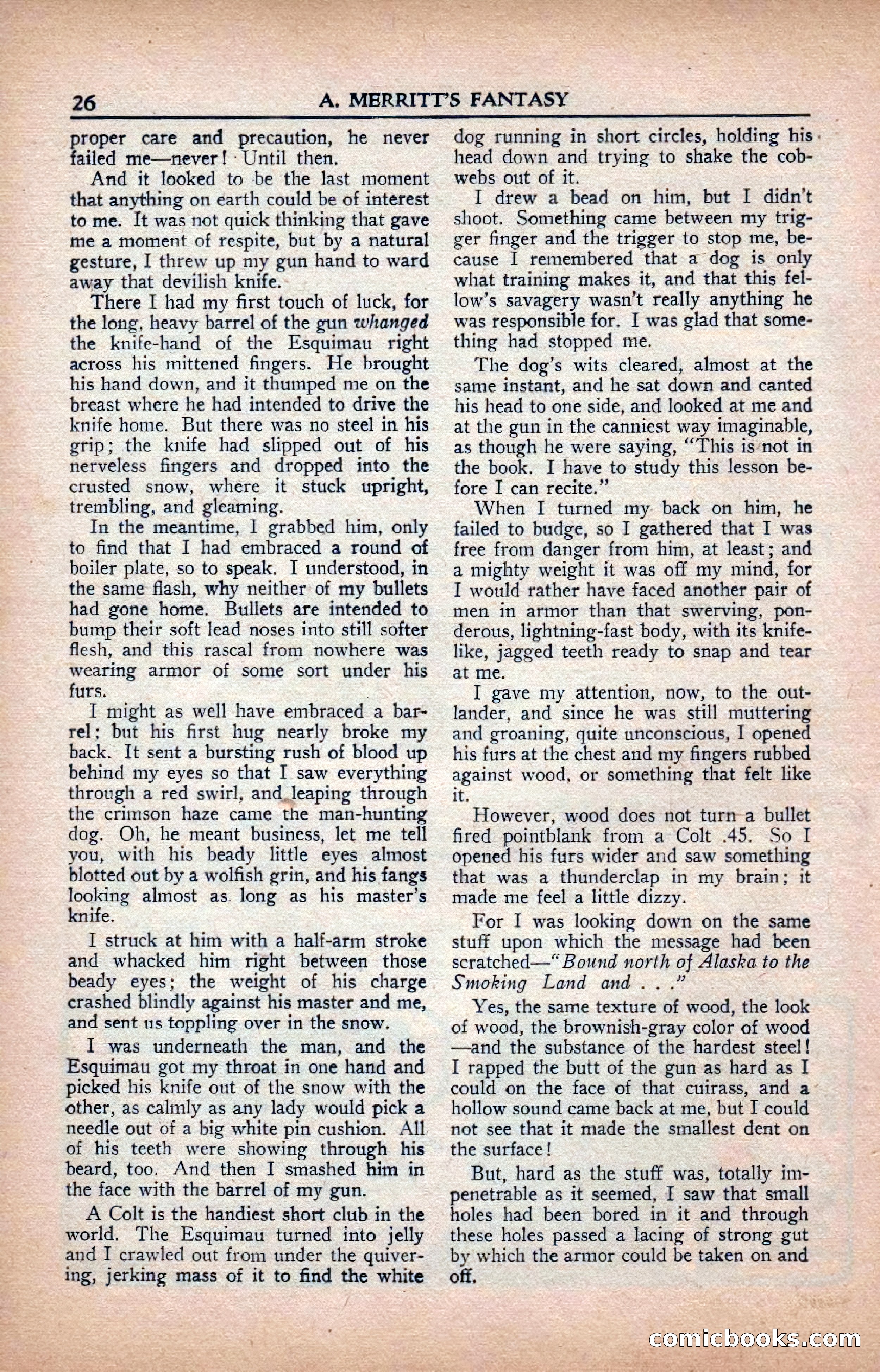 A. Merritt's Fantasy Magazine, February 1950 — page 26 of 133