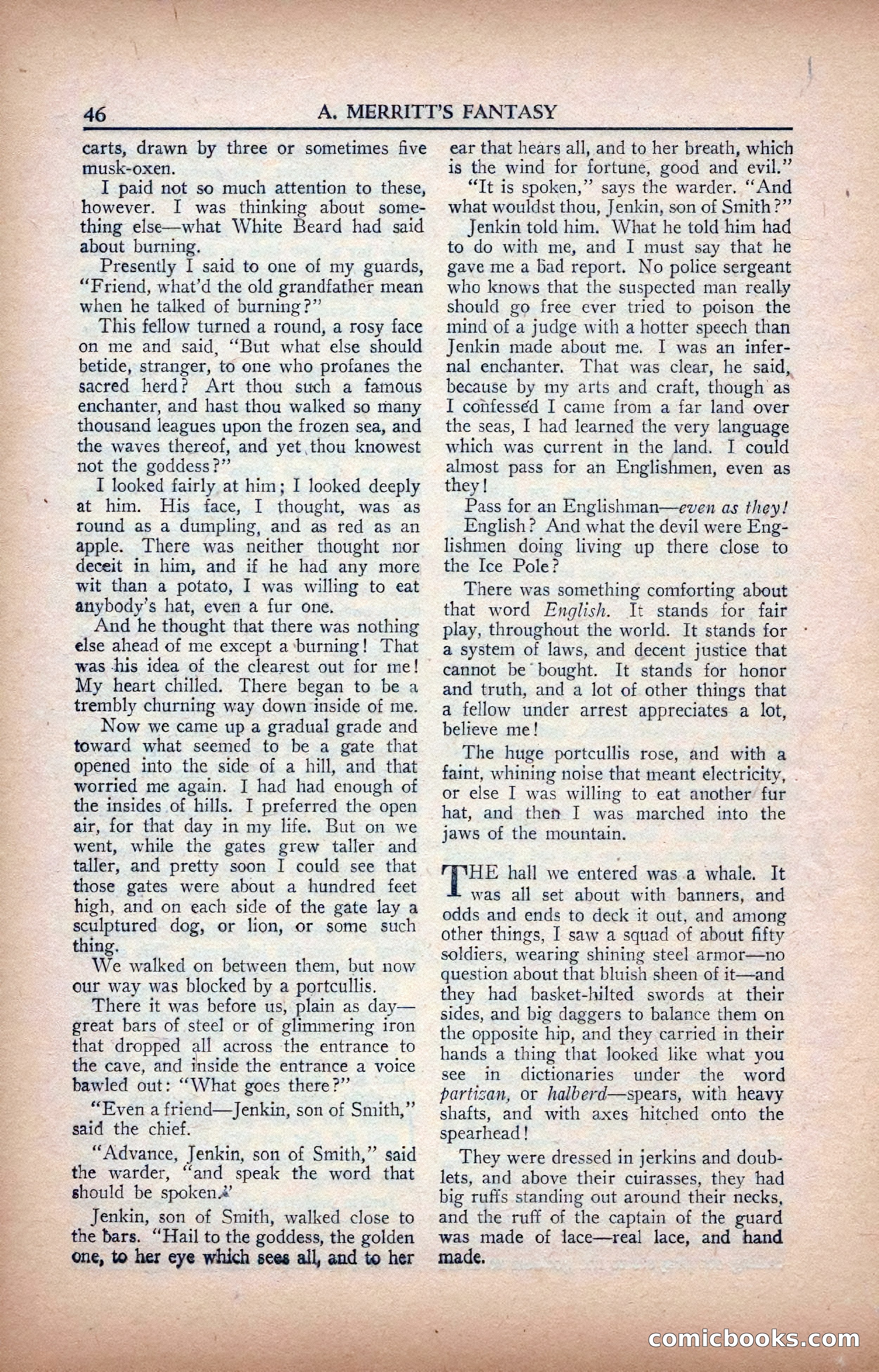 A. Merritt's Fantasy Magazine, February 1950 — page 46 of 133