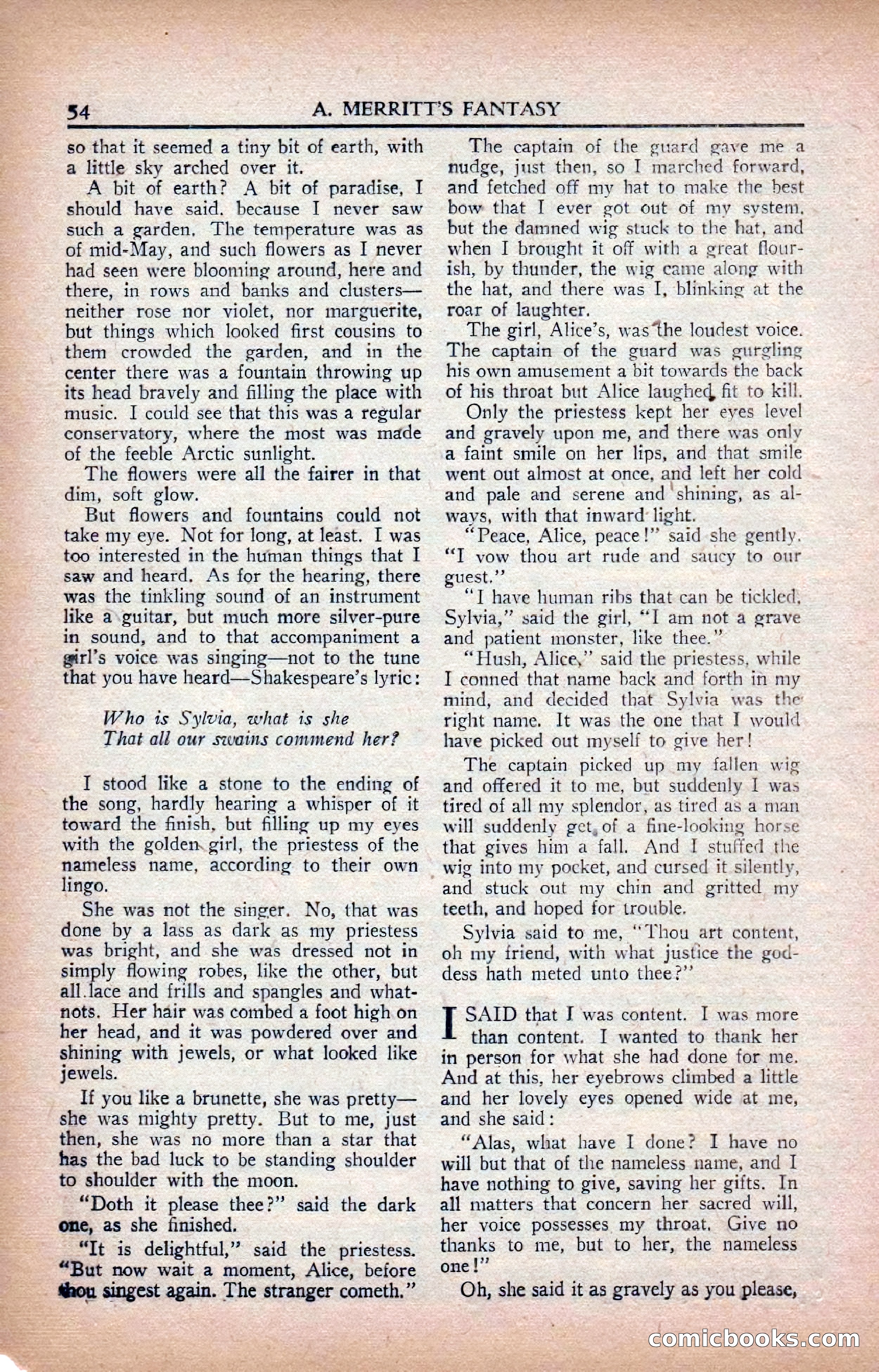 A. Merritt's Fantasy Magazine, February 1950 — page 54 of 133