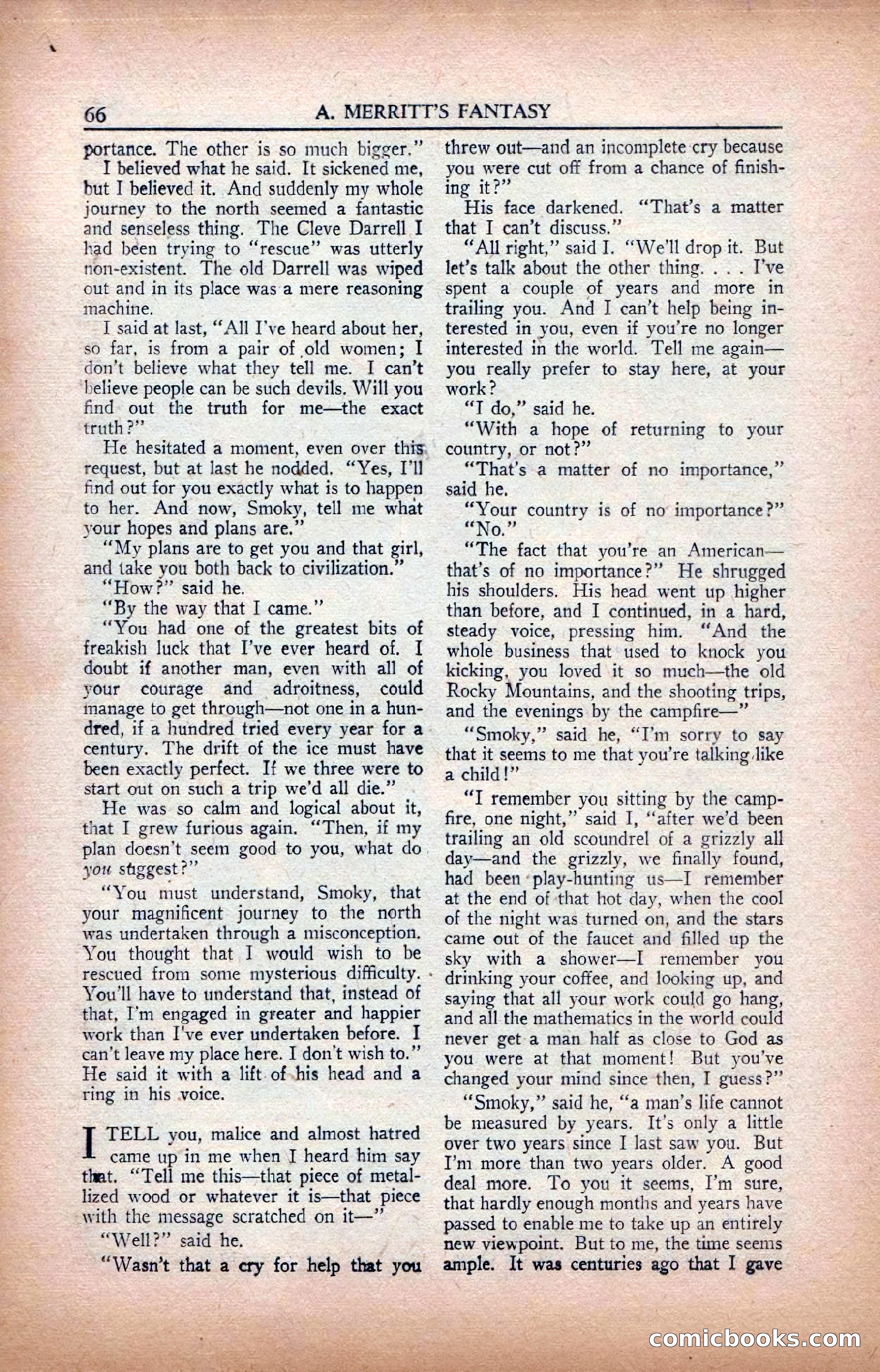 A. Merritt's Fantasy Magazine, February 1950 — page 66 of 133
