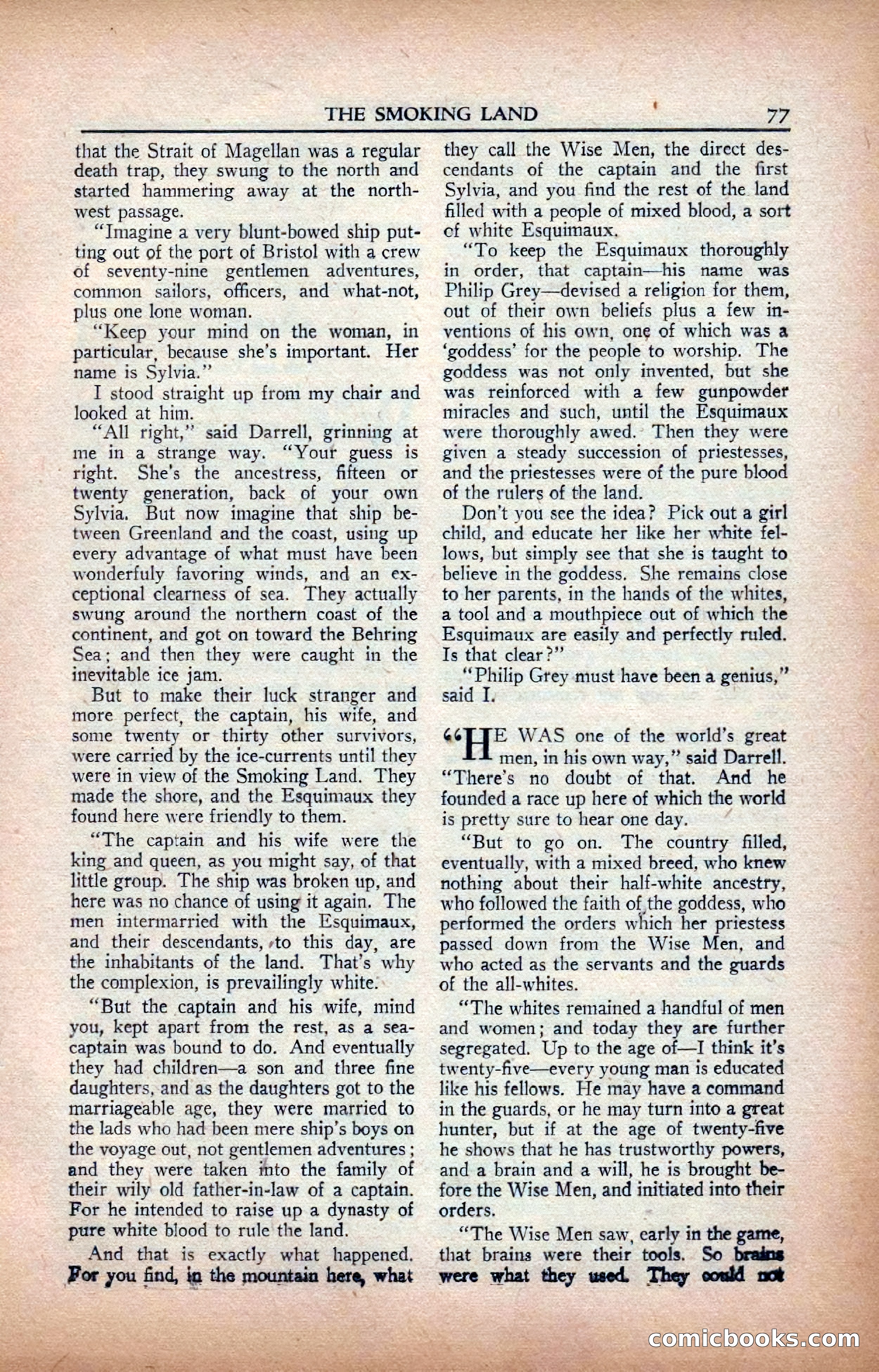 A. Merritt's Fantasy Magazine, February 1950 — page 77 of 133