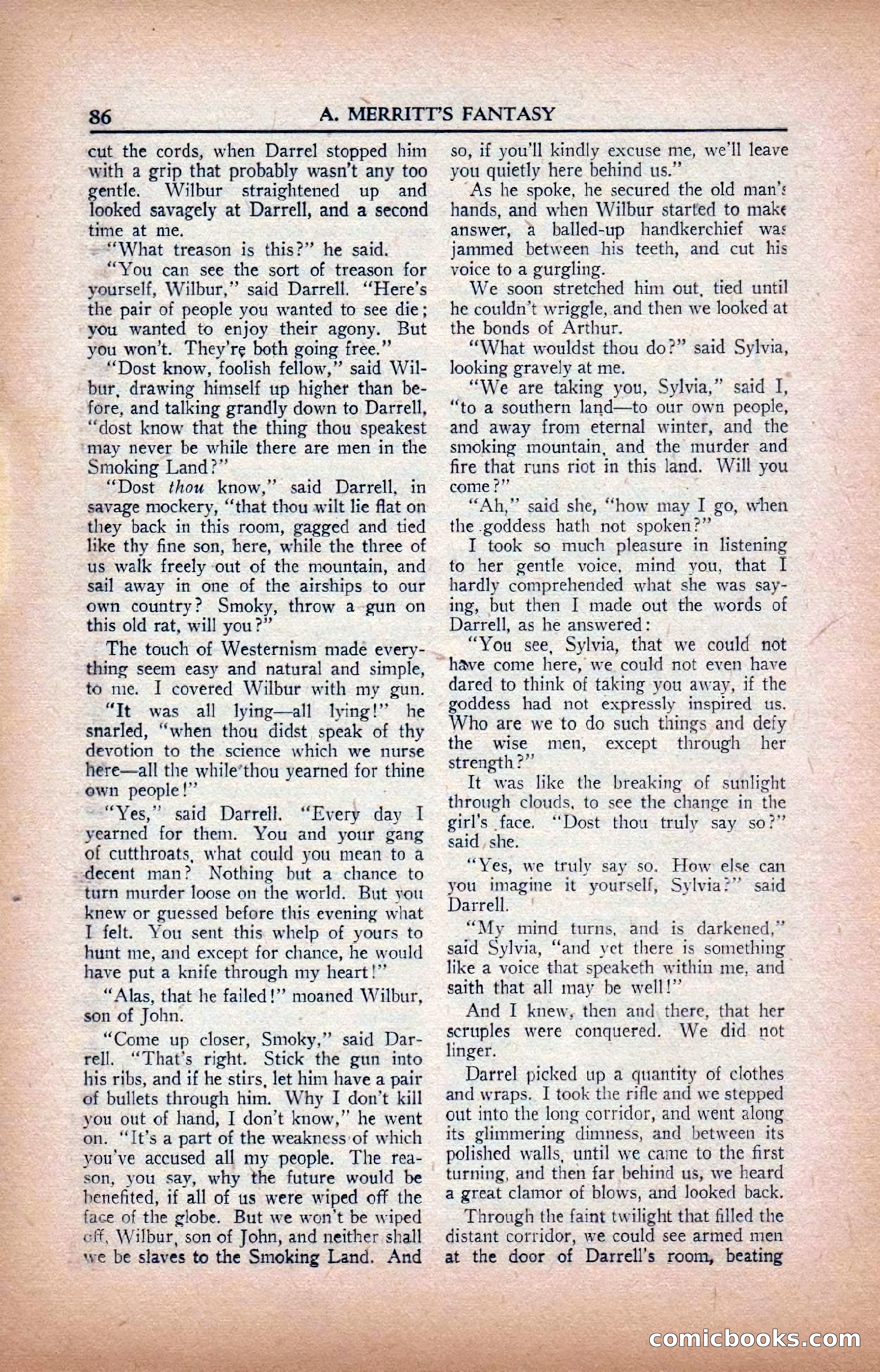 A. Merritt's Fantasy Magazine, February 1950 — page 86 of 133