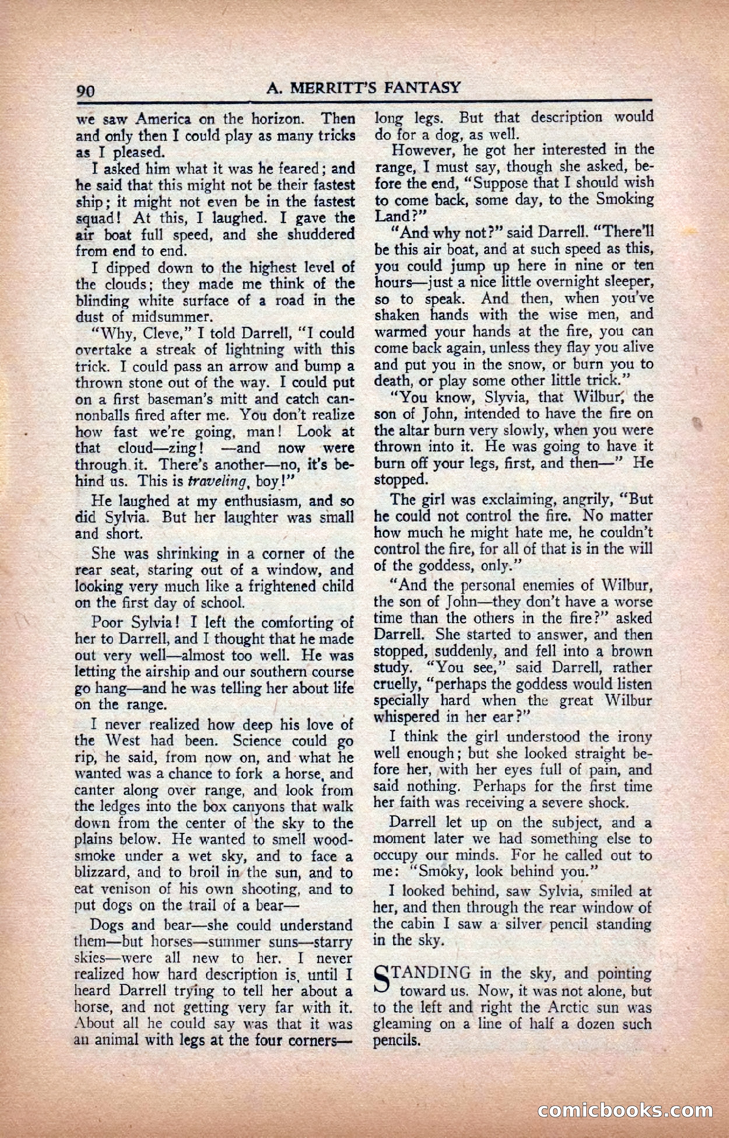 A. Merritt's Fantasy Magazine, February 1950 — page 90 of 133