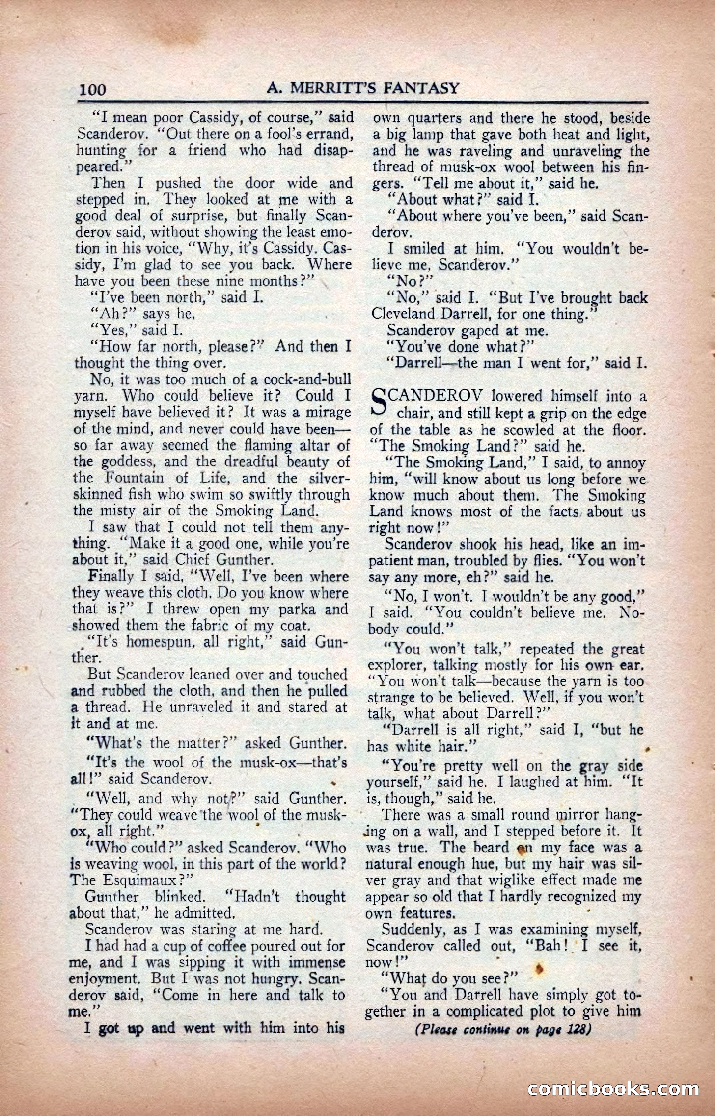 A. Merritt's Fantasy Magazine, February 1950 — page 100 of 133