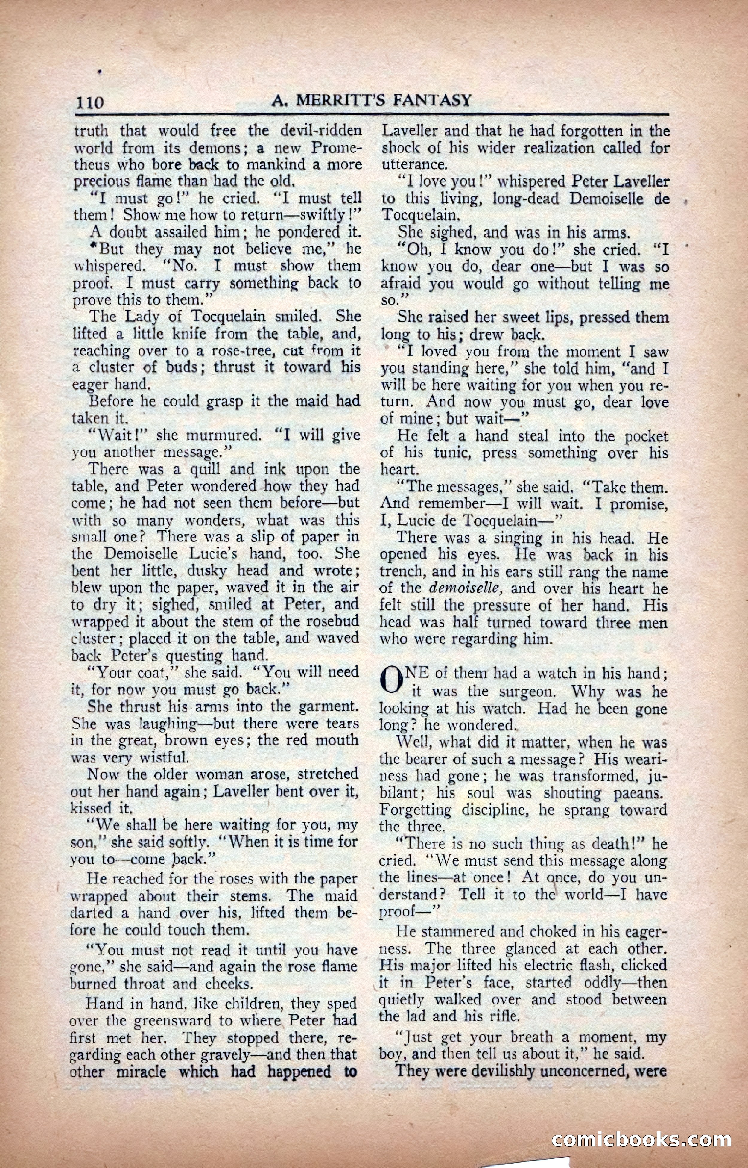 A. Merritt's Fantasy Magazine, February 1950 — page 110 of 133