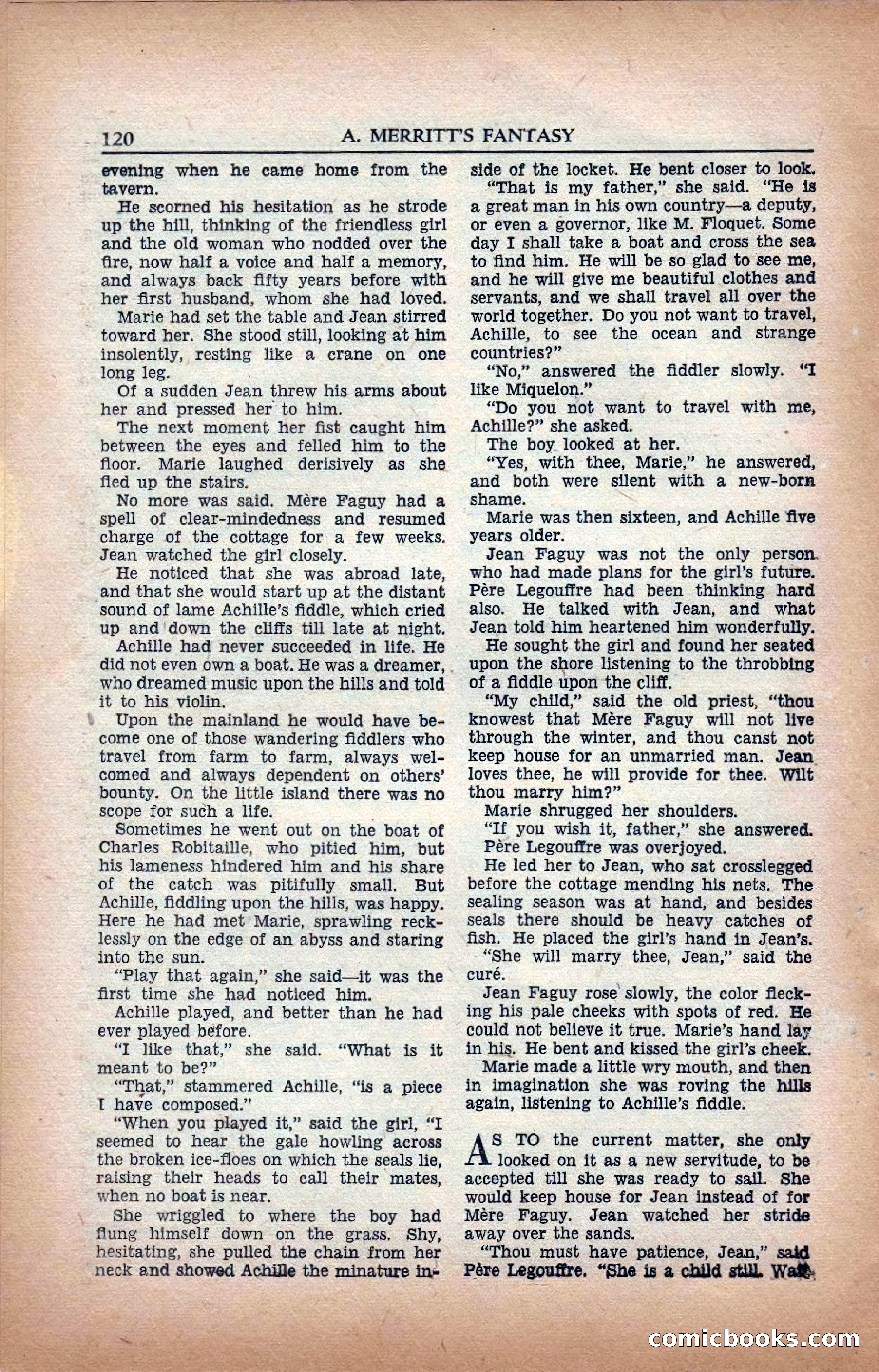 A. Merritt's Fantasy Magazine, February 1950 — page 120 of 133