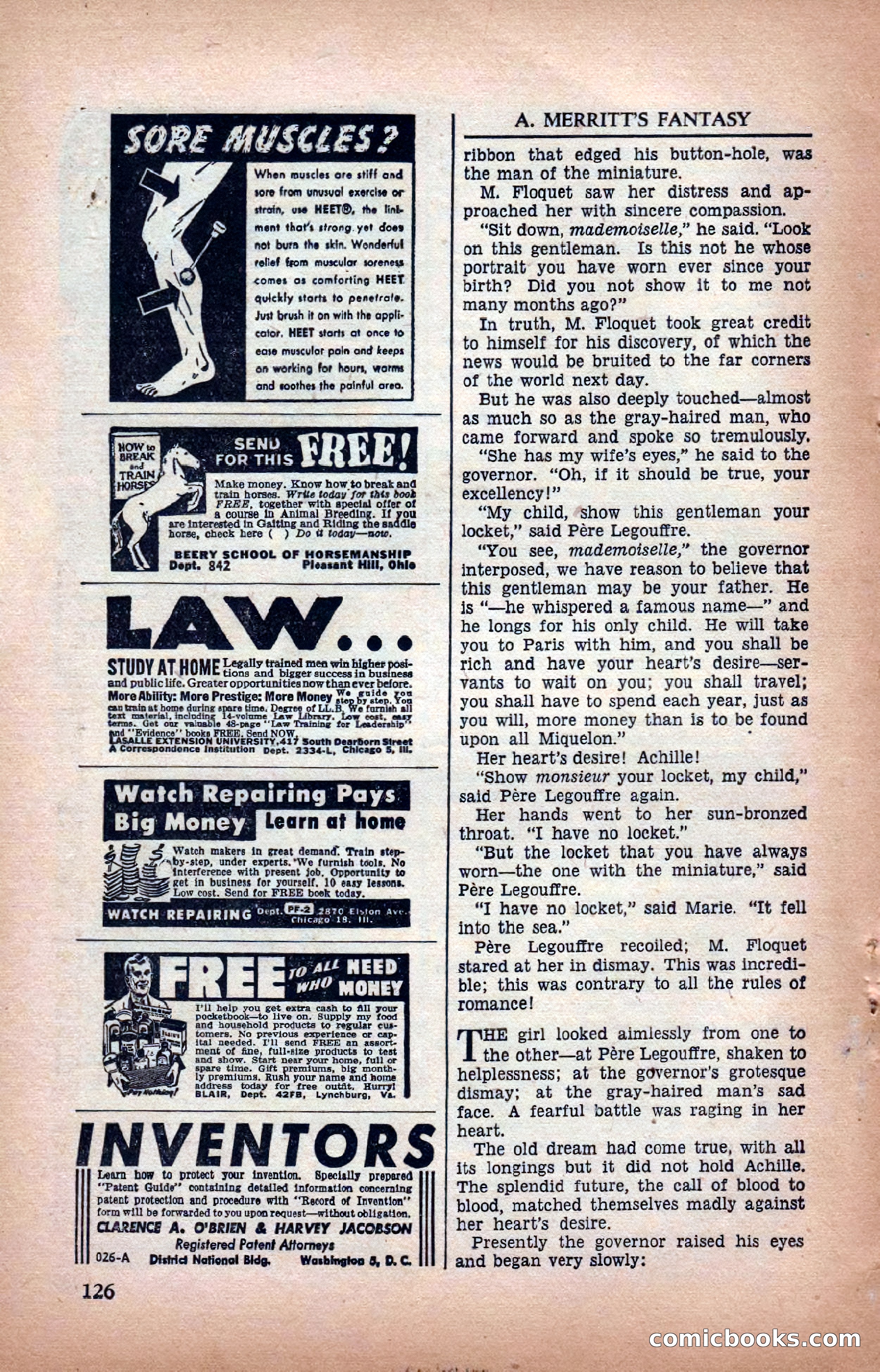 A. Merritt's Fantasy Magazine, February 1950 — page 126 of 133