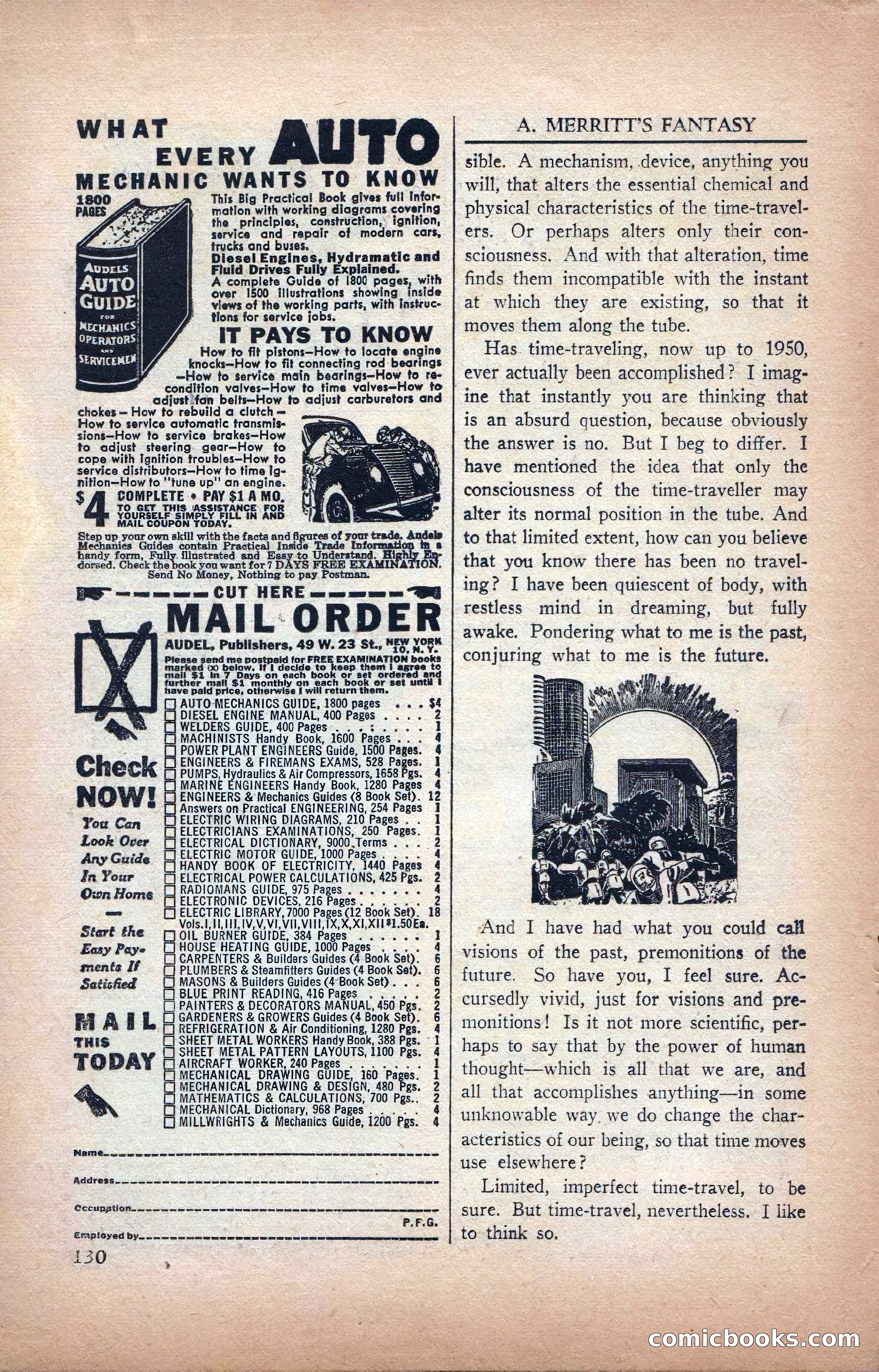 A. Merritt's Fantasy Magazine, February 1950 — page 130 of 133