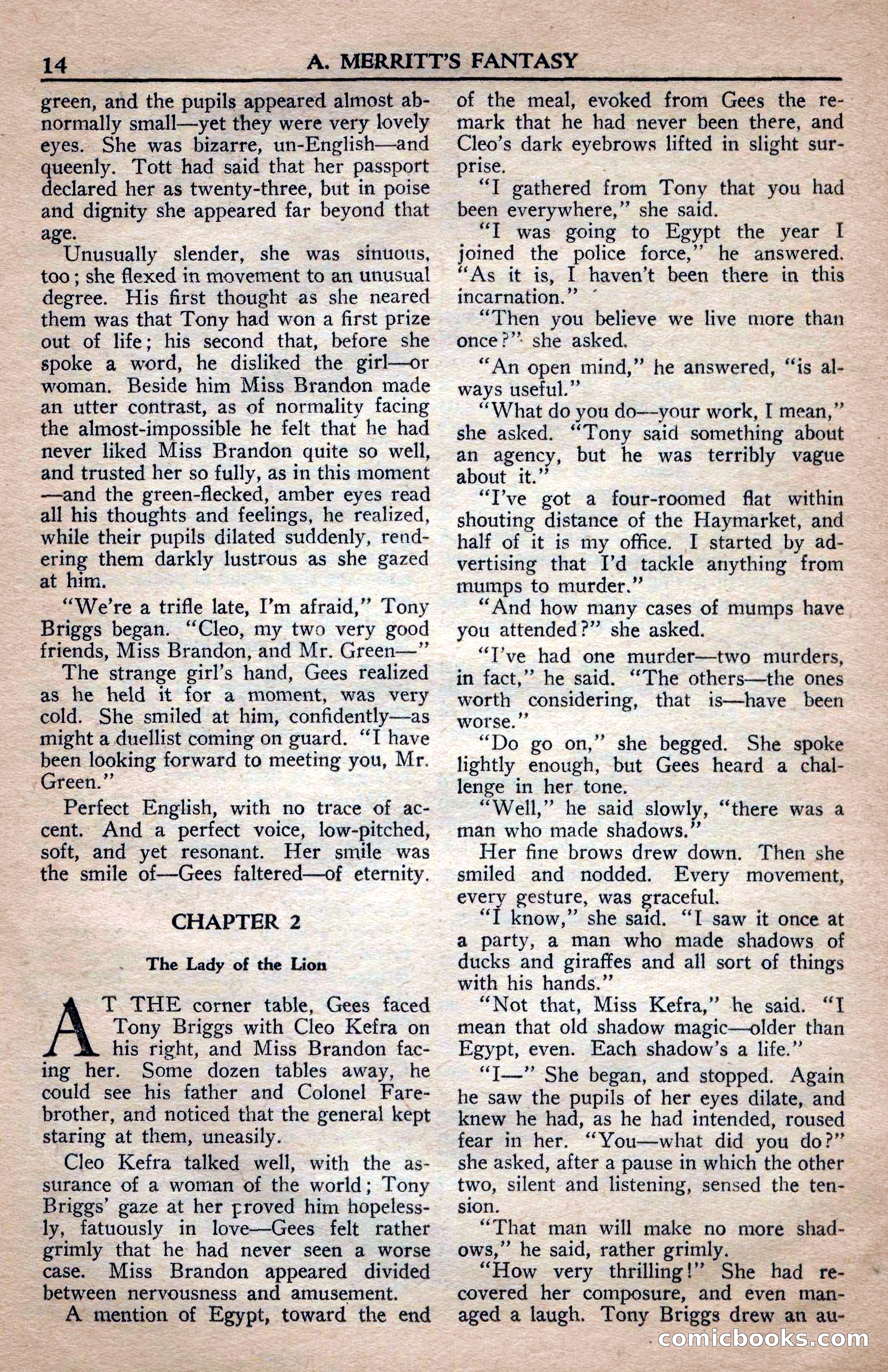 A. Merritt's Fantasy Magazine, April 1950 — page 14 of 132
