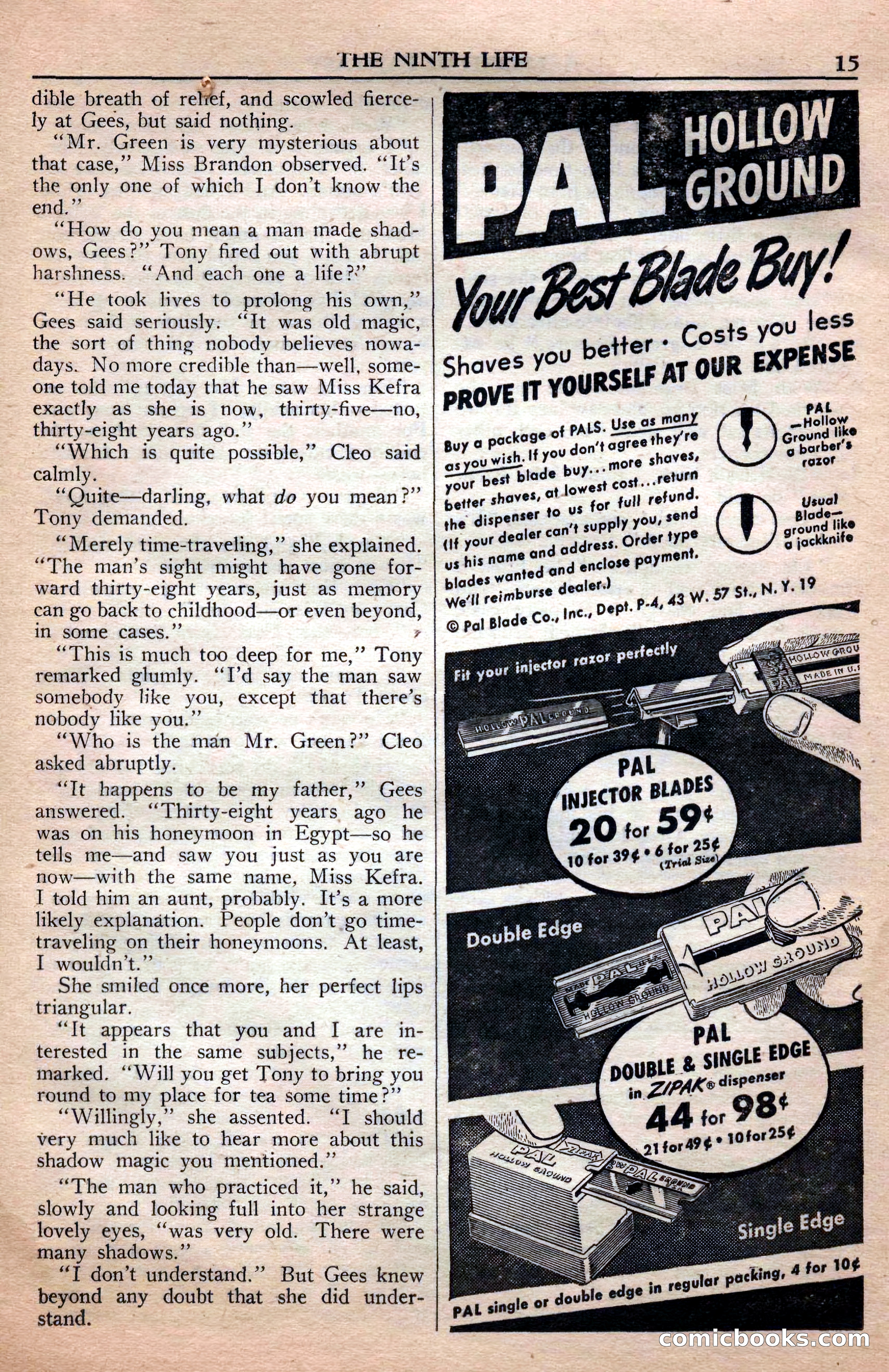 A. Merritt's Fantasy Magazine, April 1950 — page 15 of 132