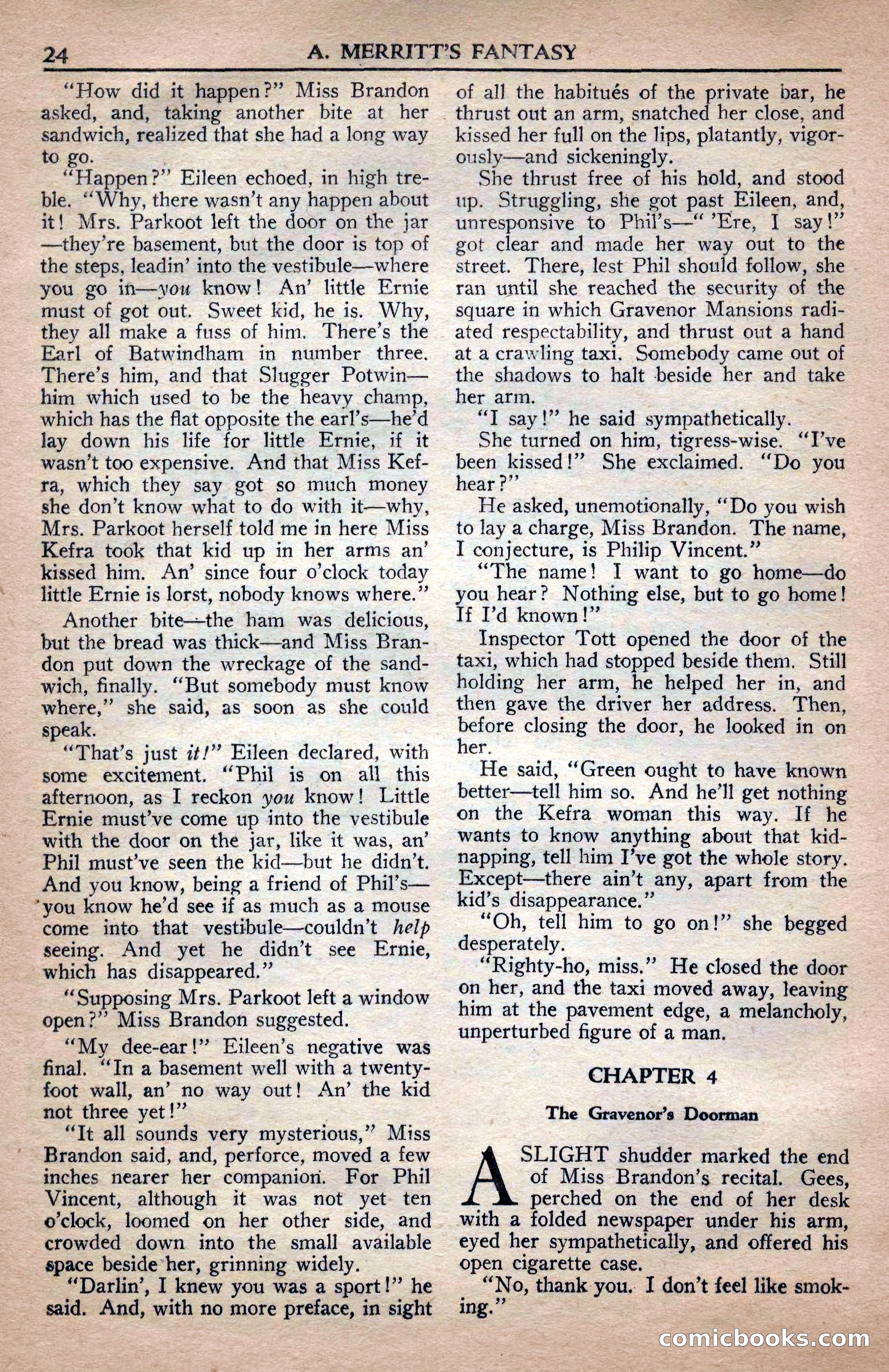 A. Merritt's Fantasy Magazine, April 1950 — page 24 of 132